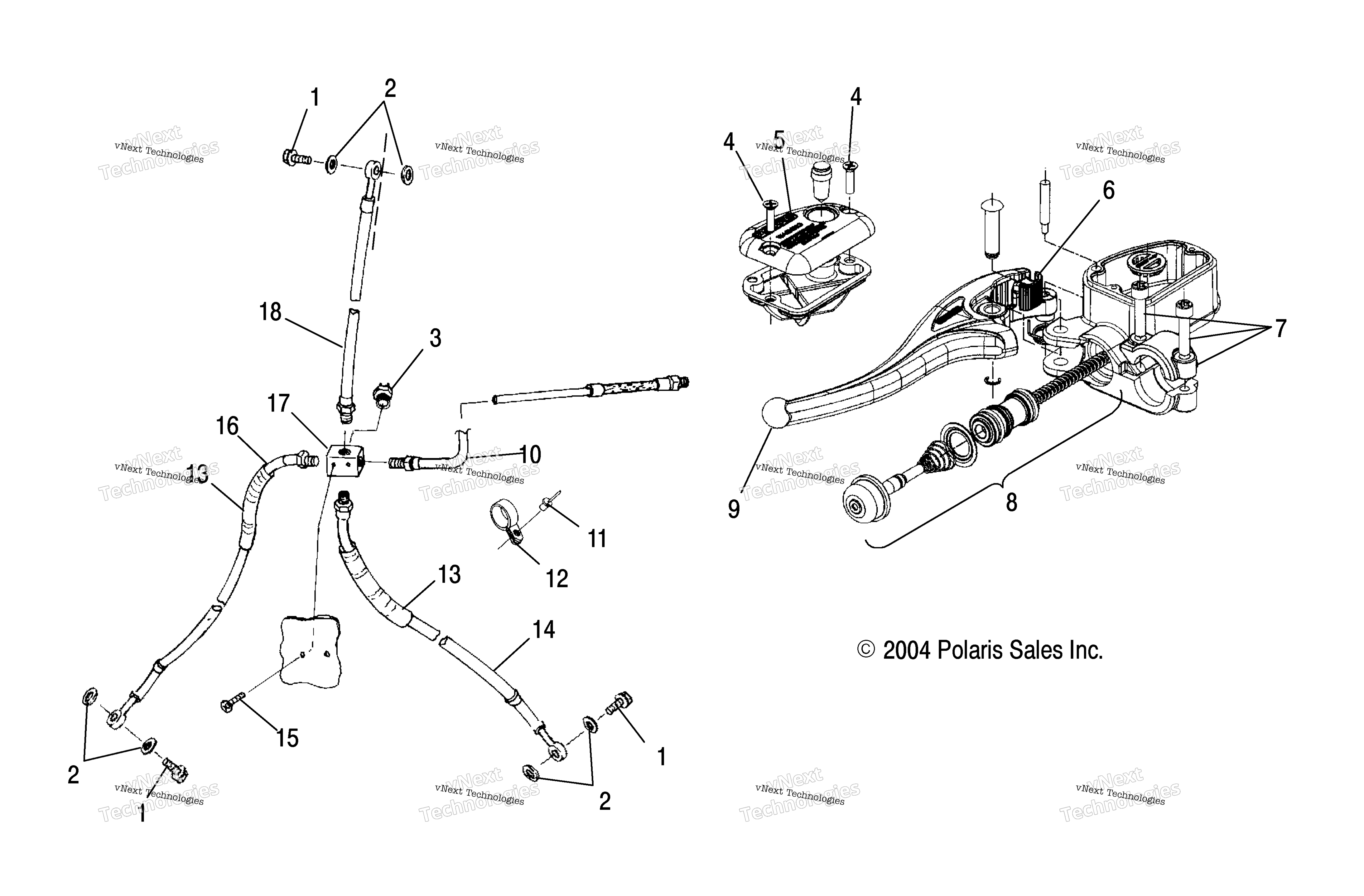 Органы управления Master Cylinder/Brake Line /Ab/Ac/Fa