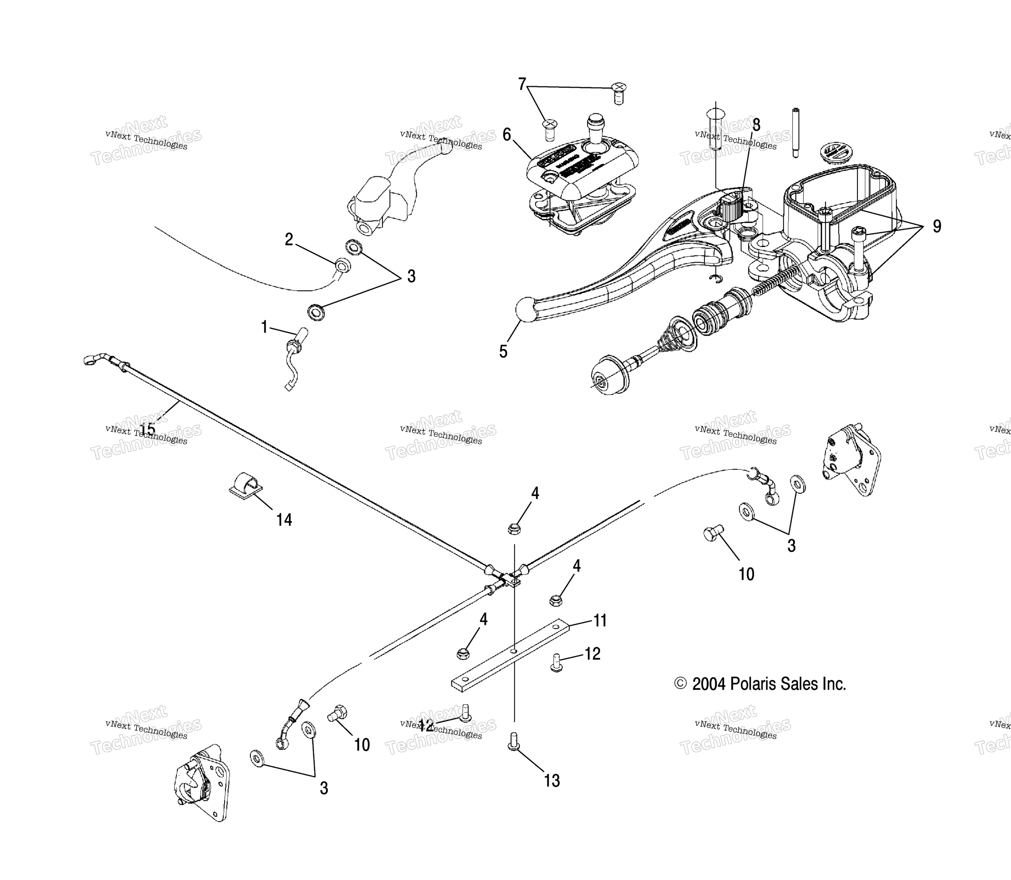 Controls / Master Cylinder, Lh & тормоз Line