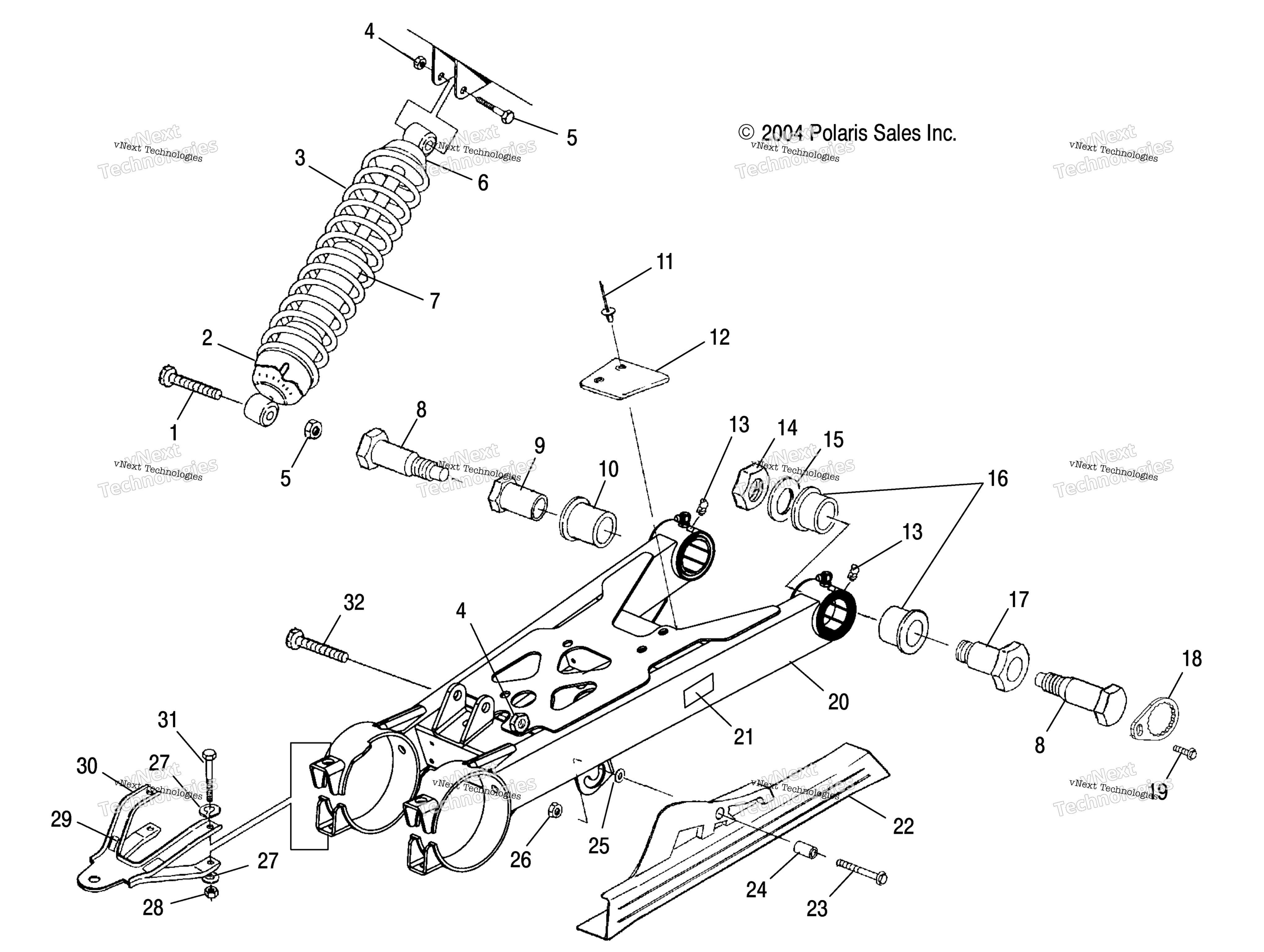 Swing Arm & Shock крепление