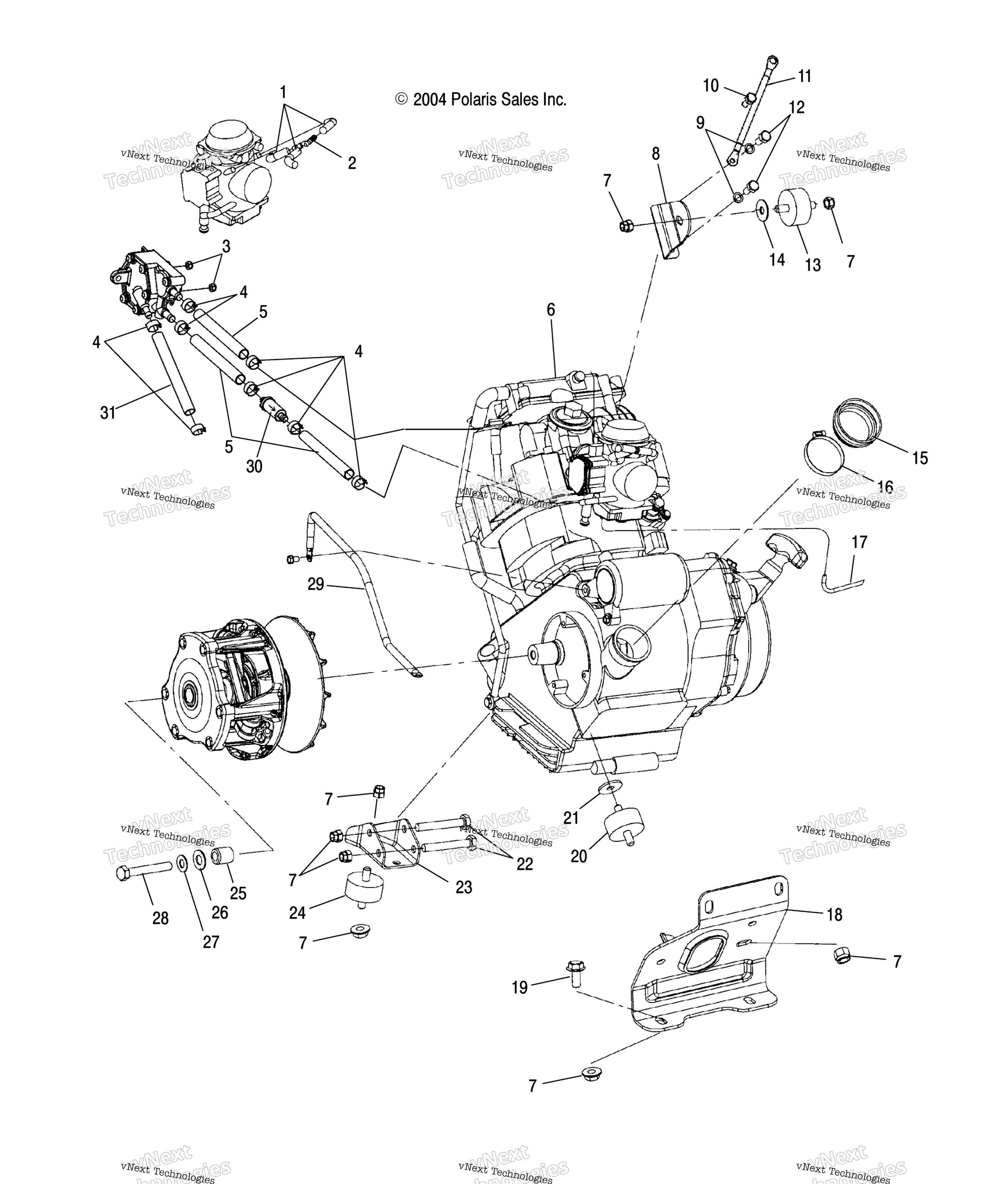 Двигатель Mounting