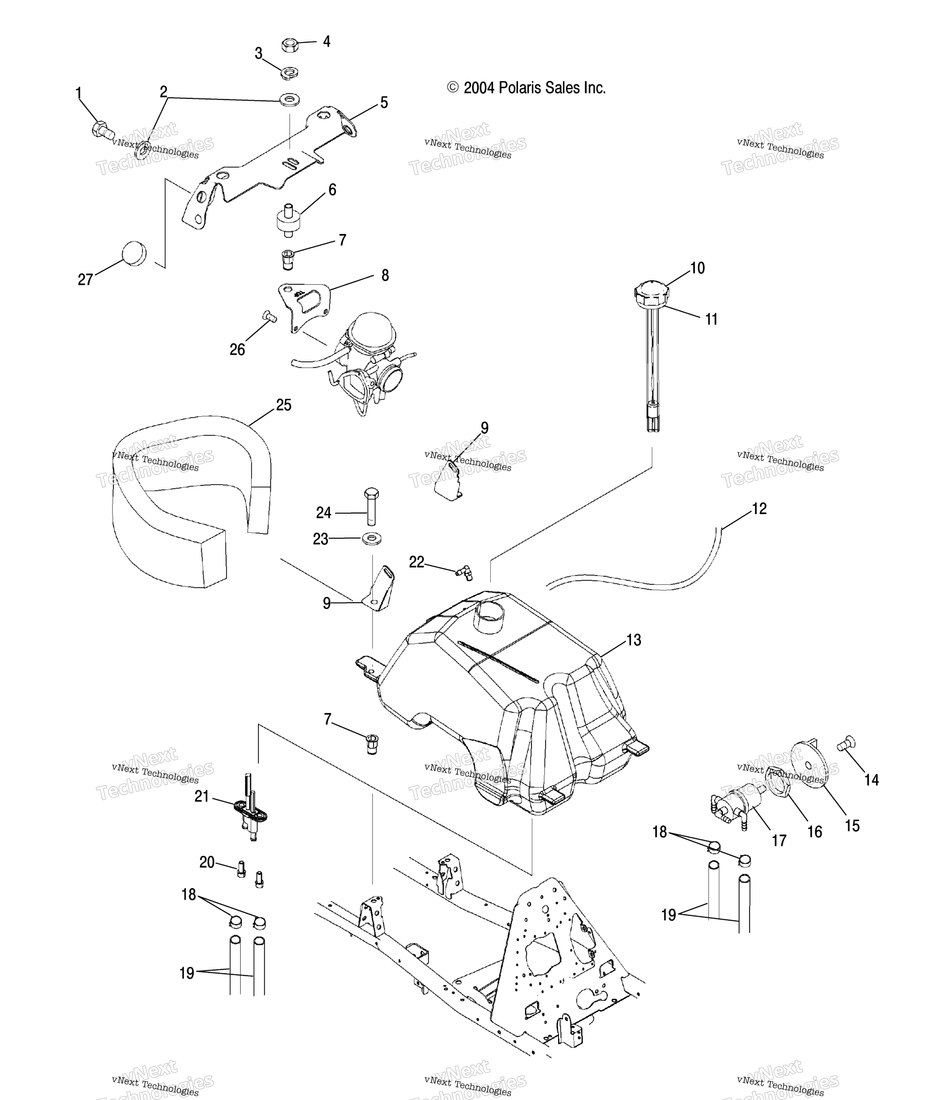 Топливный бак & Carburetor Mounting /Ab/Ac