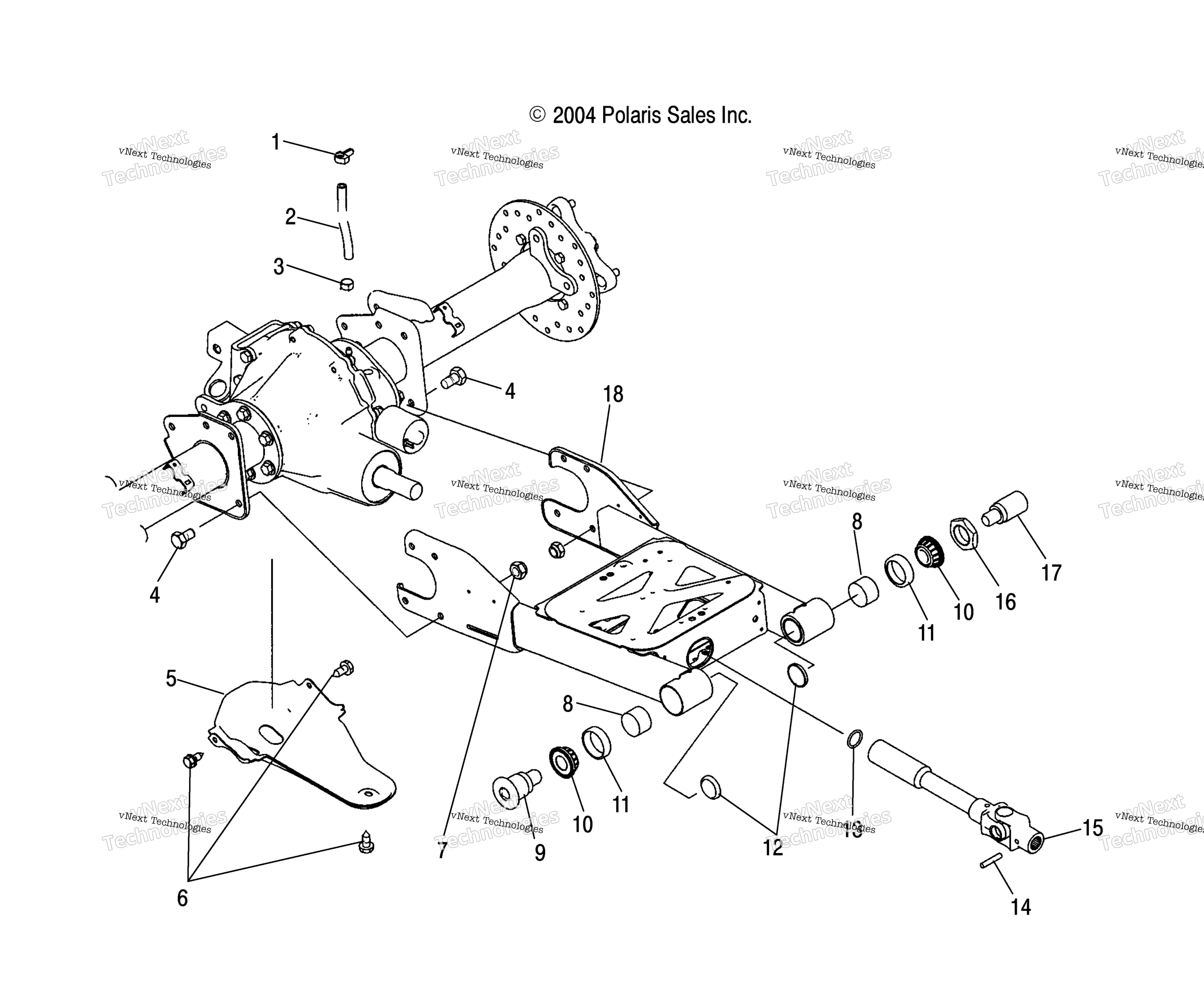 Swing Arm / задний мост крепление / Ab / Ac