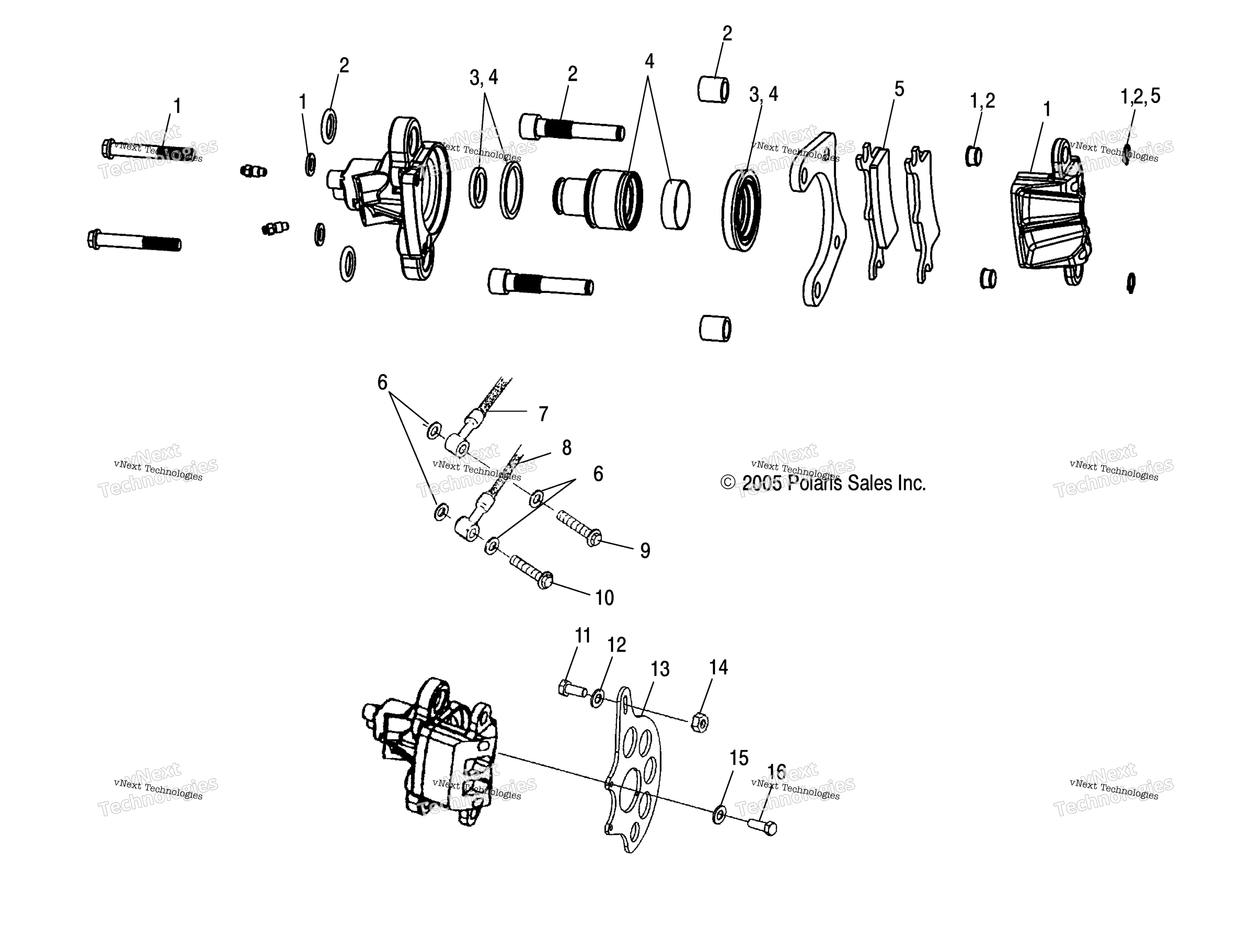 Caliper Mounting, задний