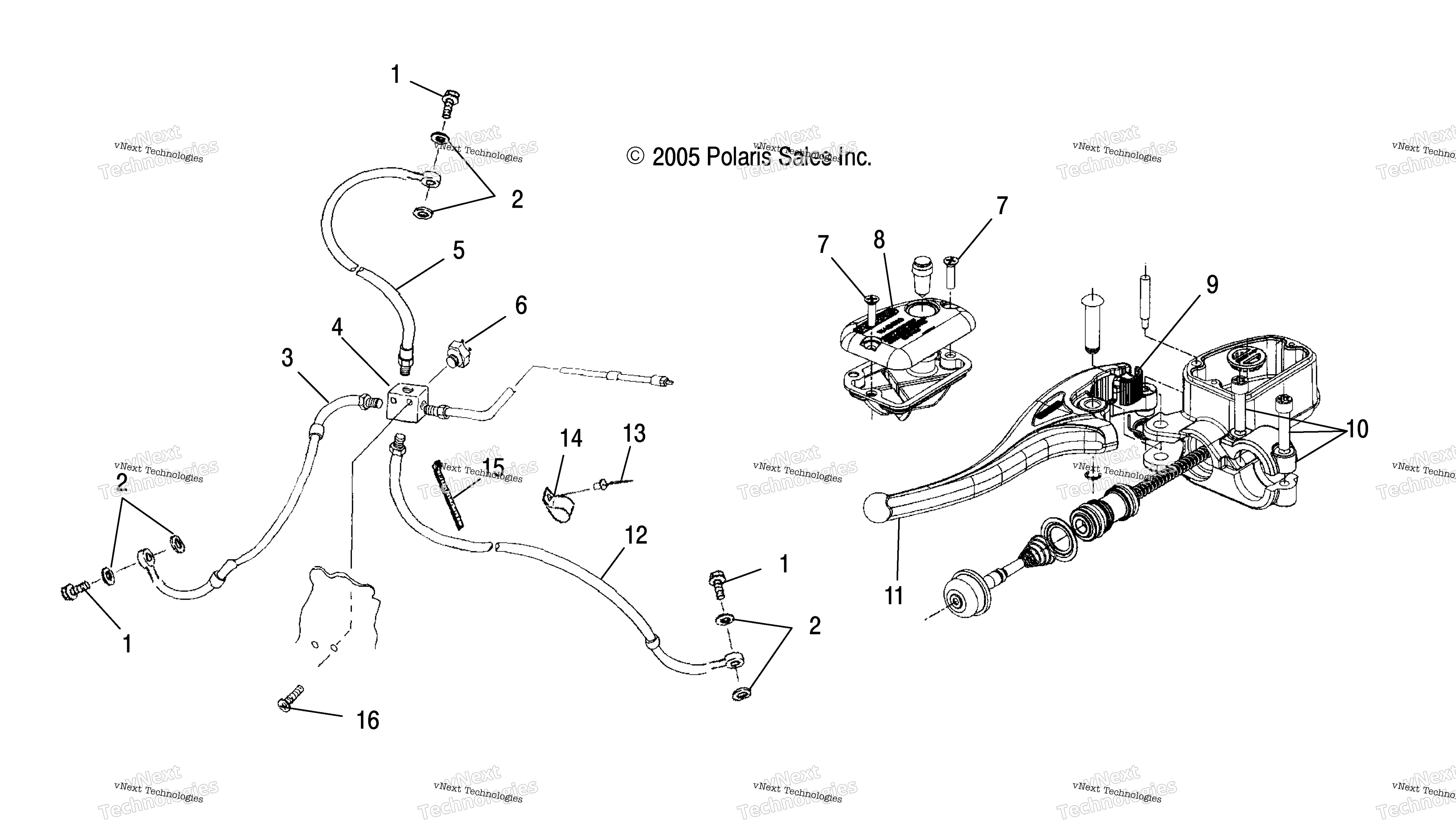 Органы управления Master Cylinder/Brake Line