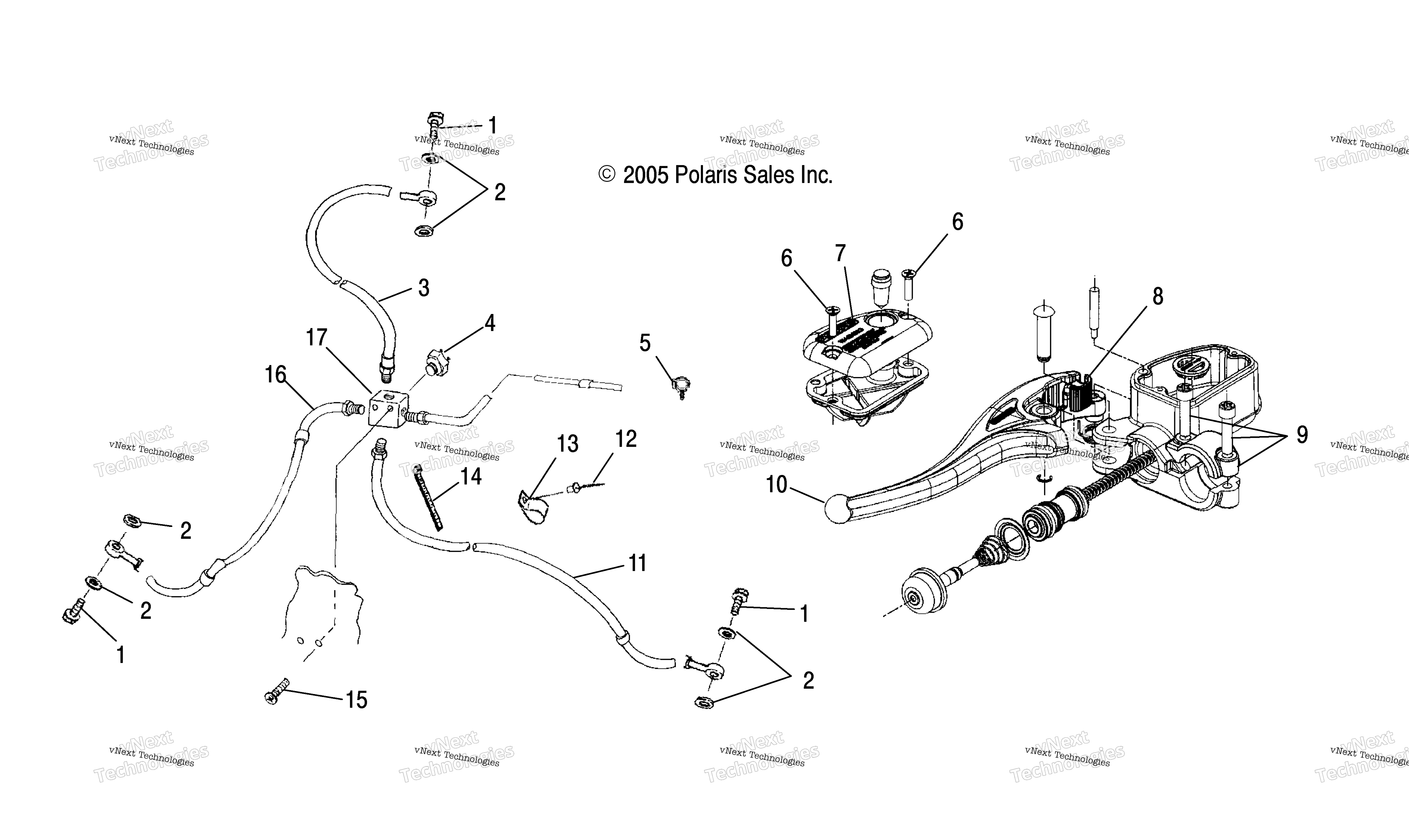 Органы управления Master Cylinder/Brake Line /Fa