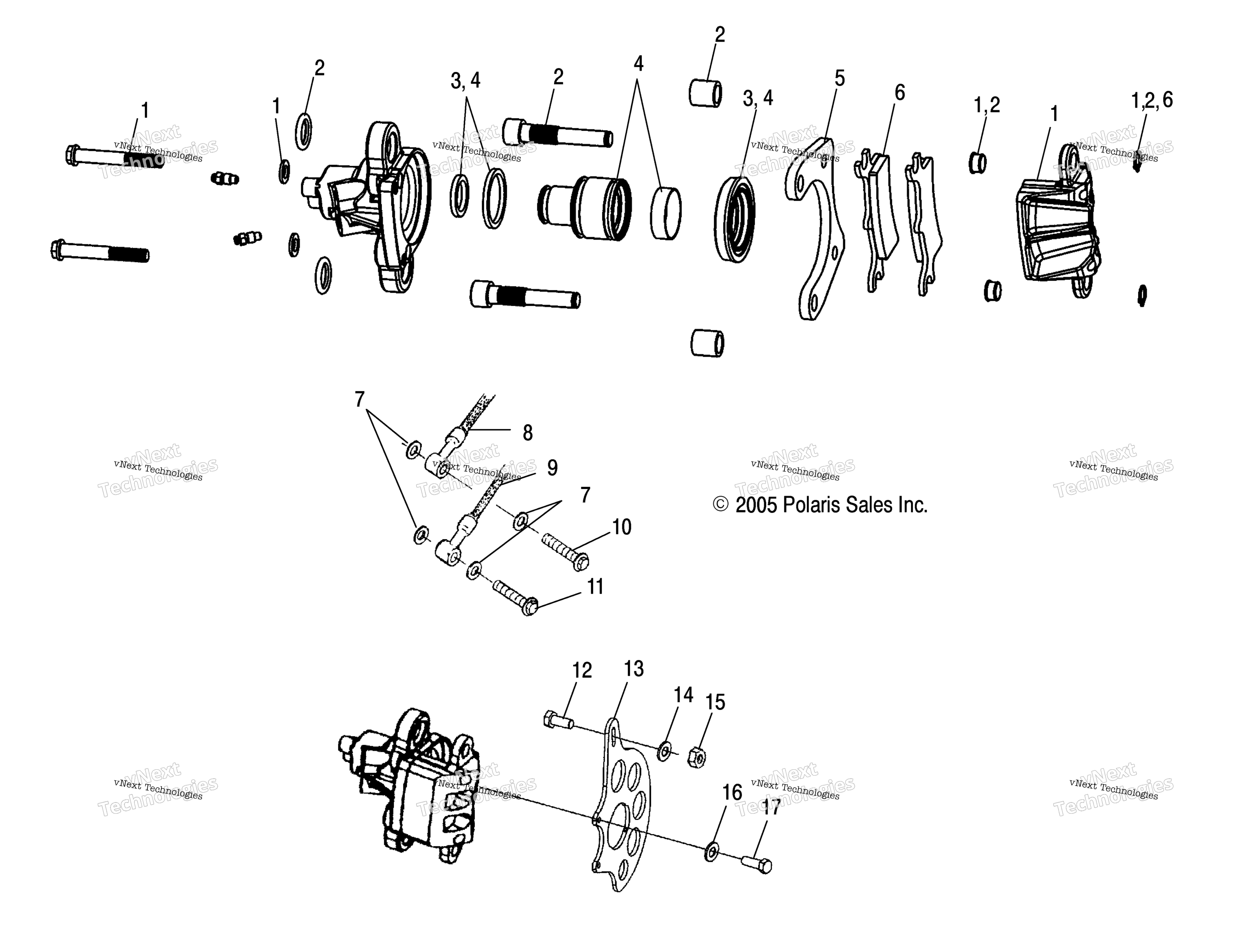 Caliper Mounting, задний / Ab