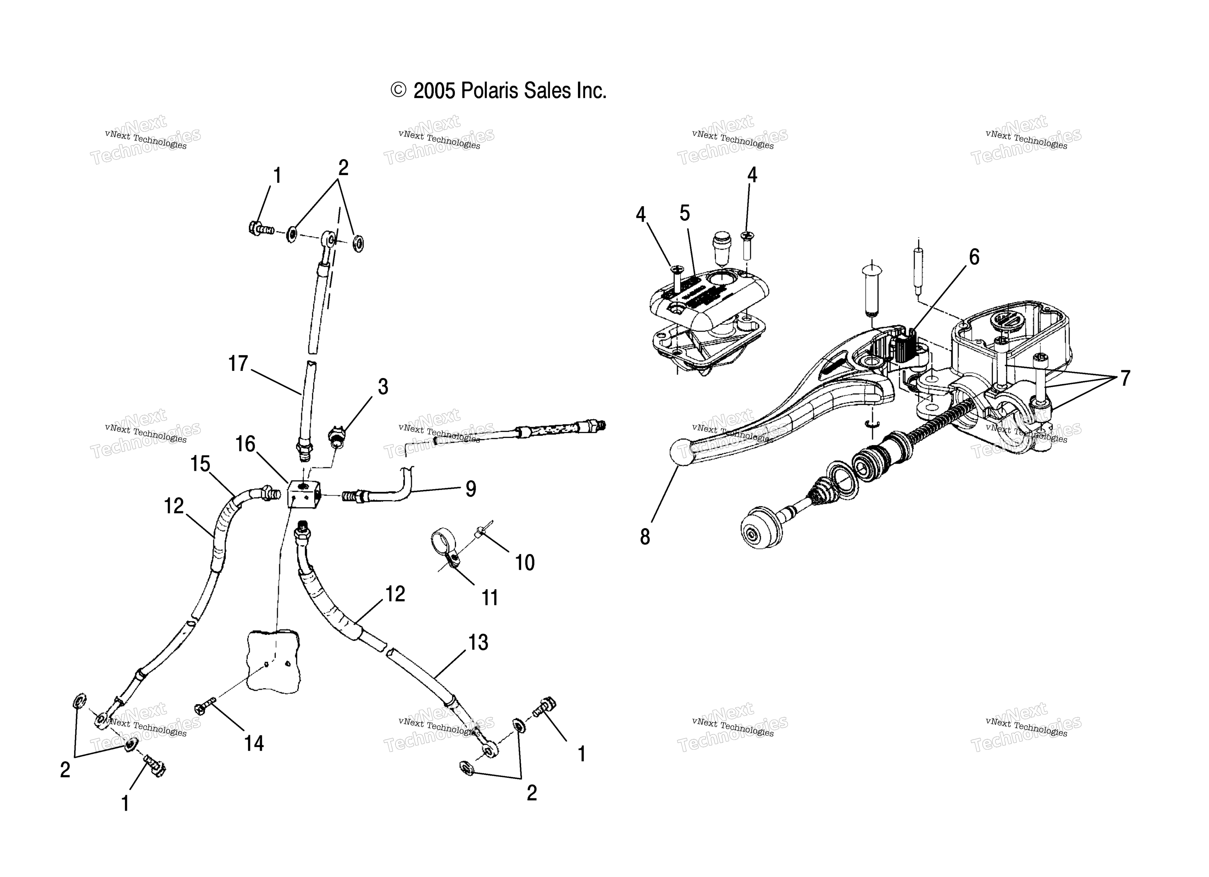 Органы управления Master Cylinder/Brake Line /Ab