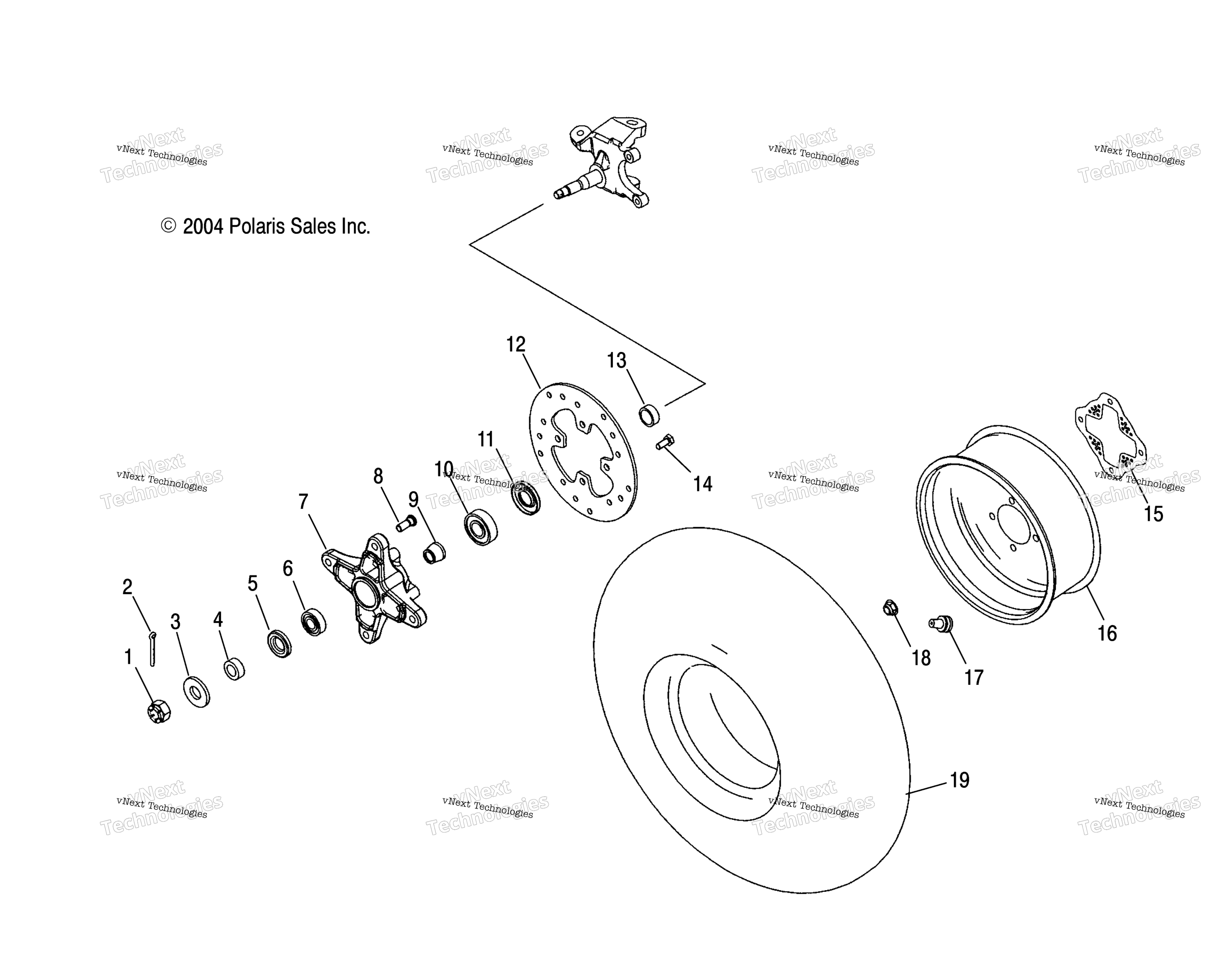 Hub, передний & Wheel, передний