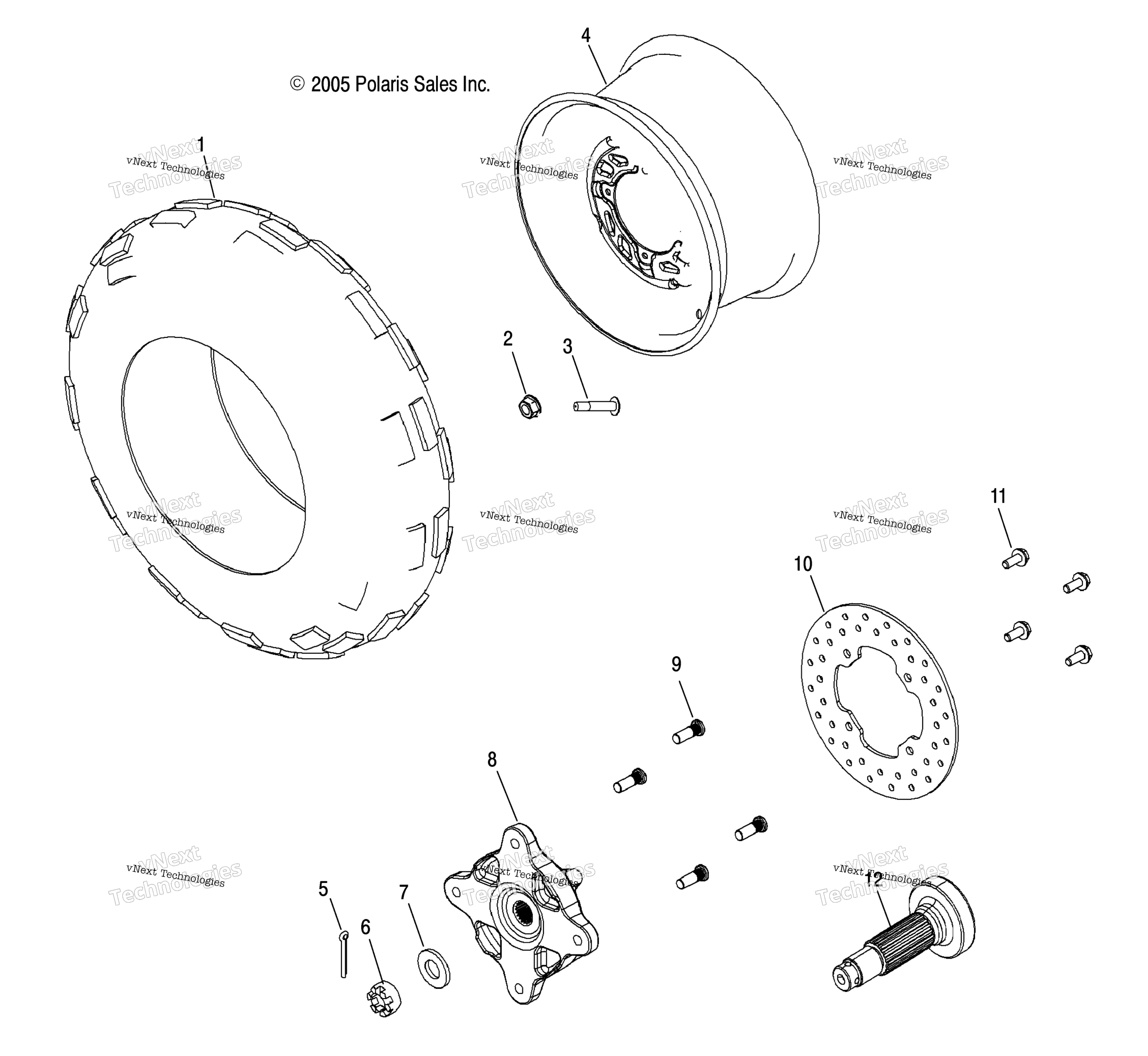 Wheel, передний & Hub, передний / Ld27aa / Ab / Ac / Ad