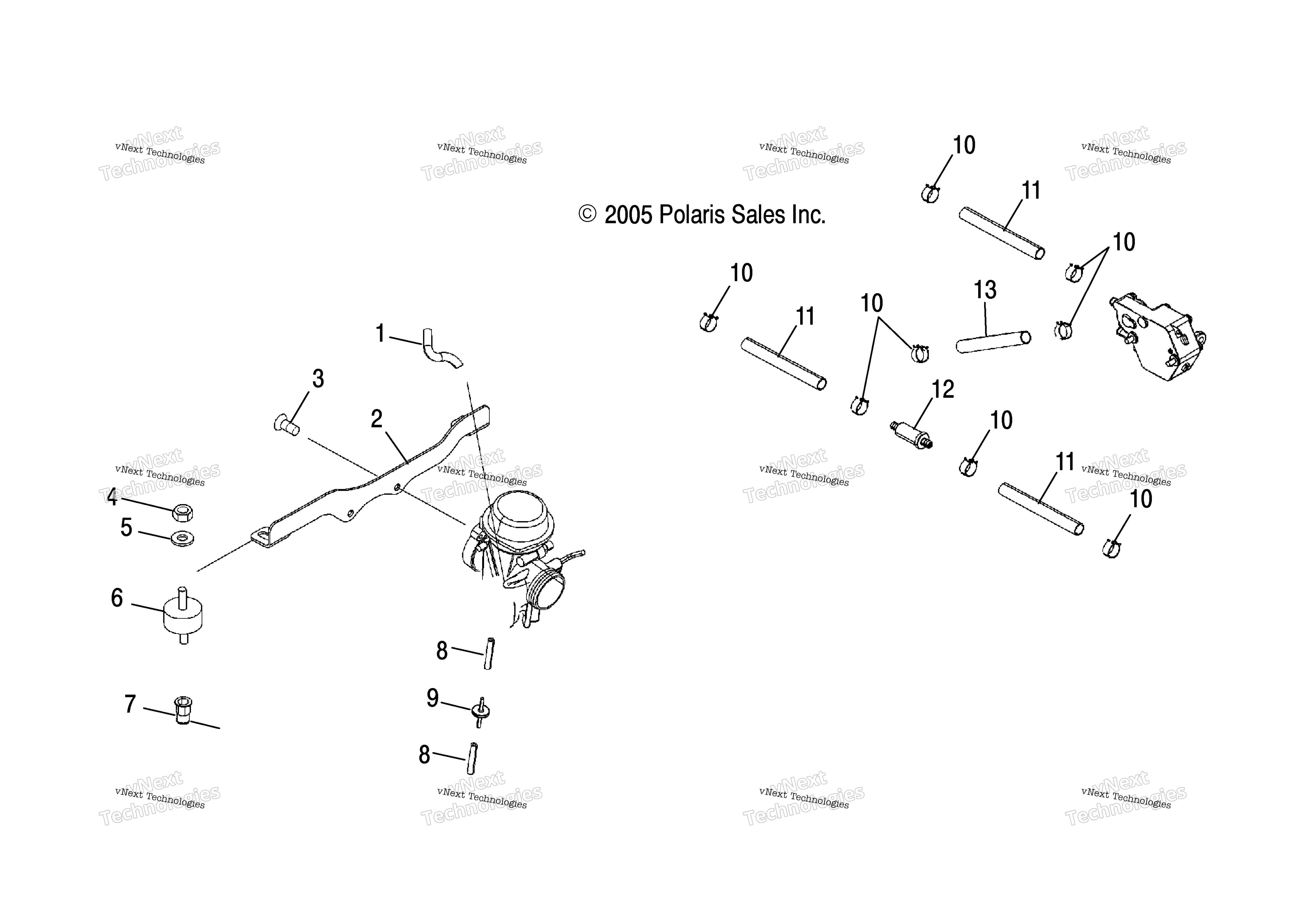 Карбюратор Mounting & Fuel Pump/Lines