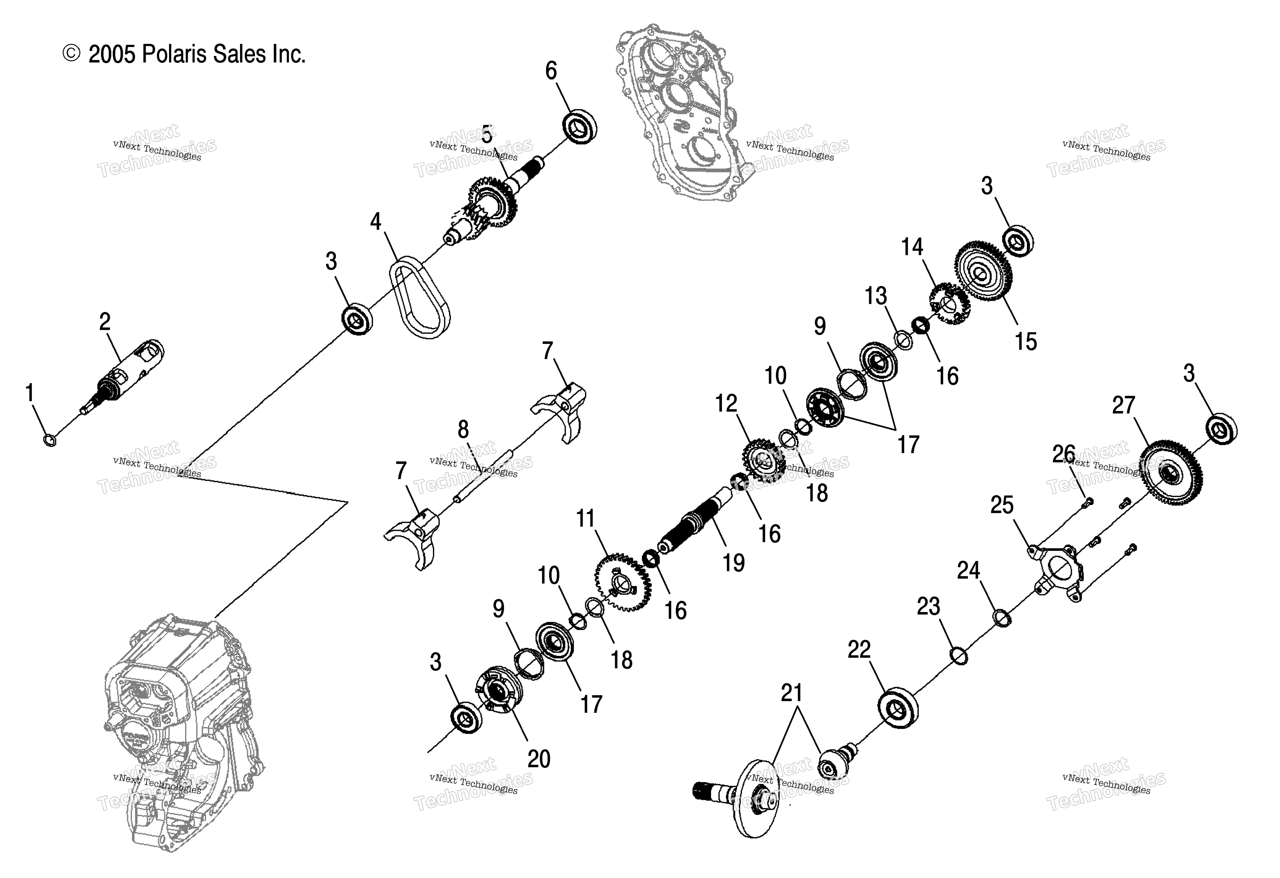 Gearcase, Internal / Ad / Af