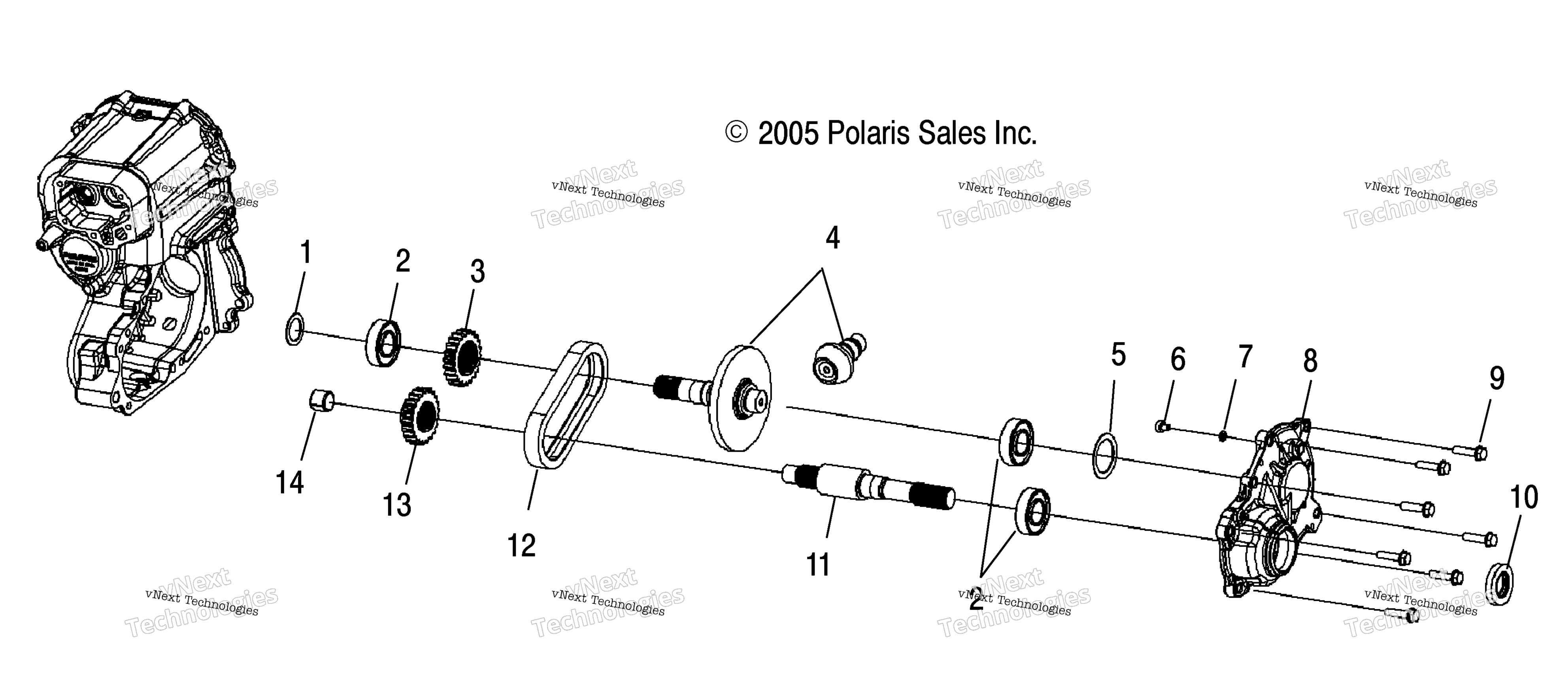 Gearcase, Output Shaft / Ad / Af