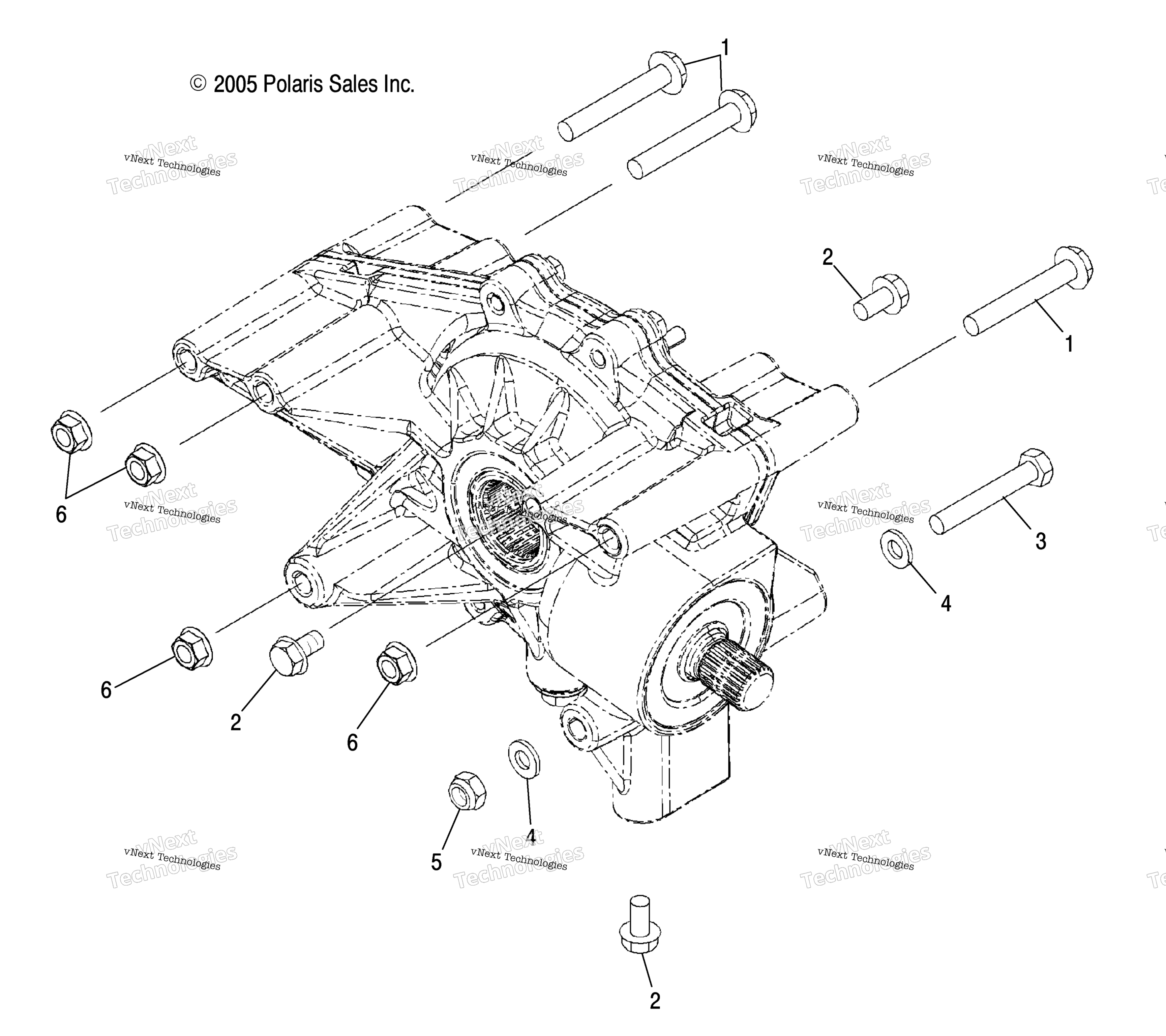 Картер редуктора Mounting, Rear /At/Ax/Ay/Az