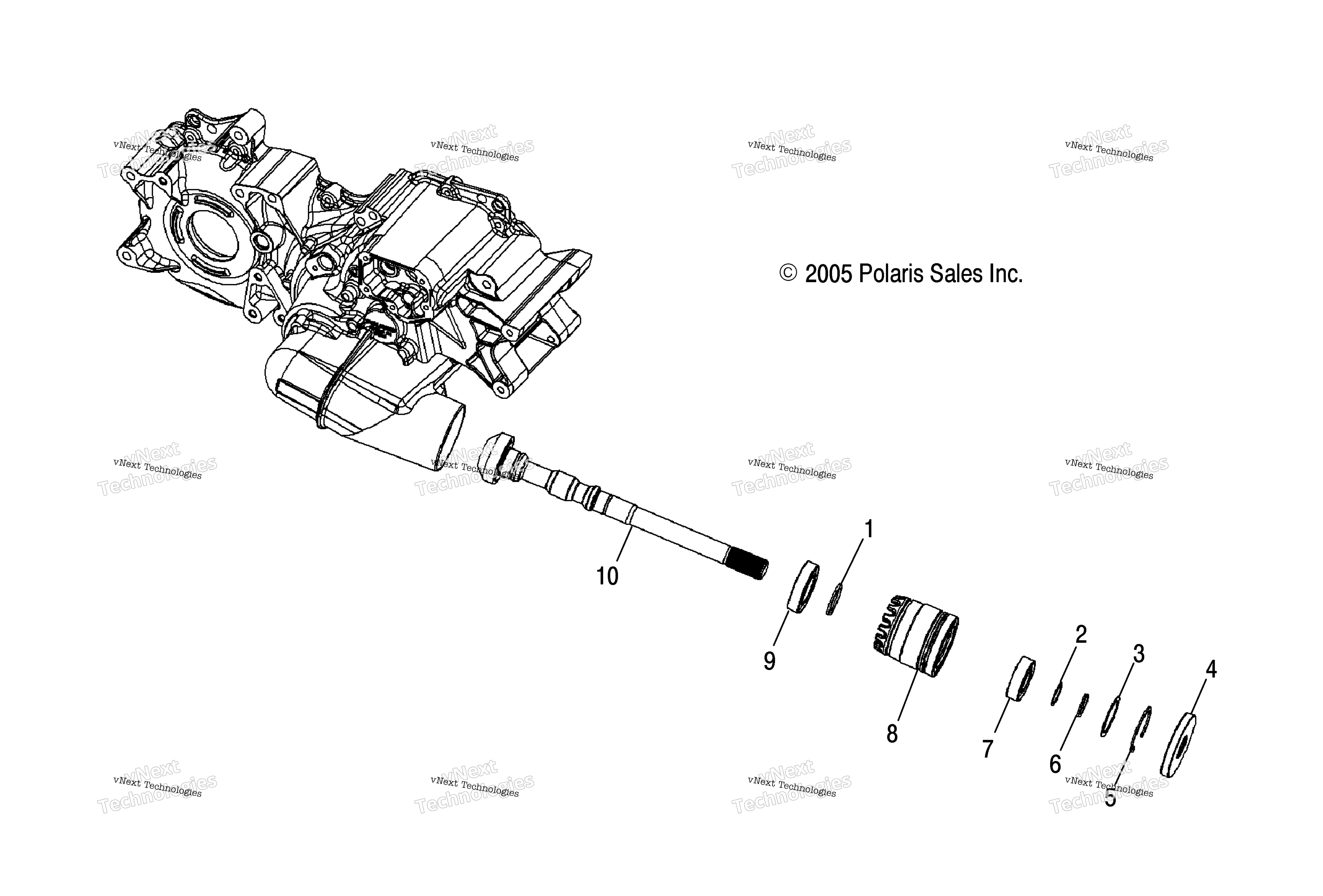 Output Shaft, передний / Aw