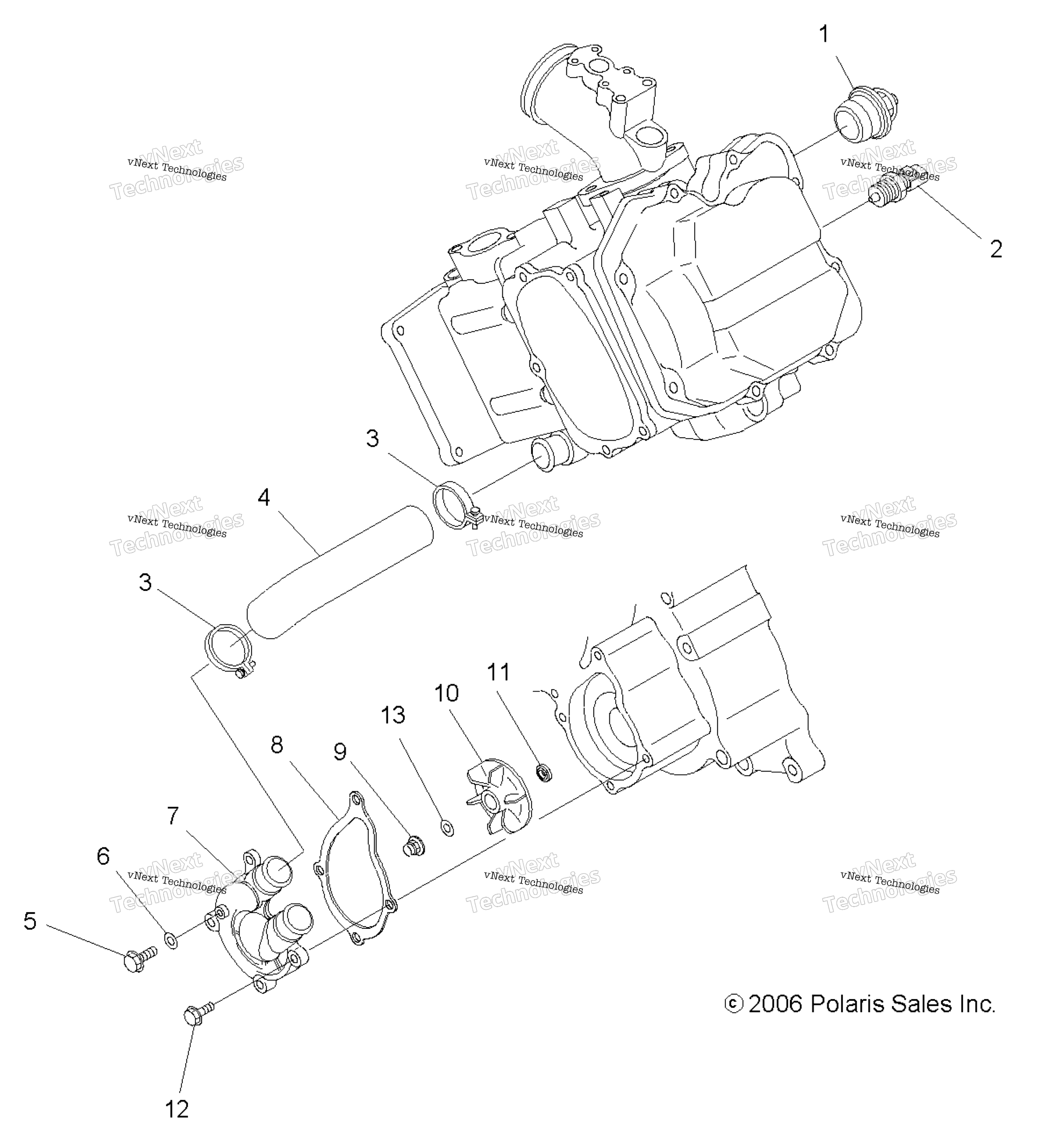 Engine, Water насос