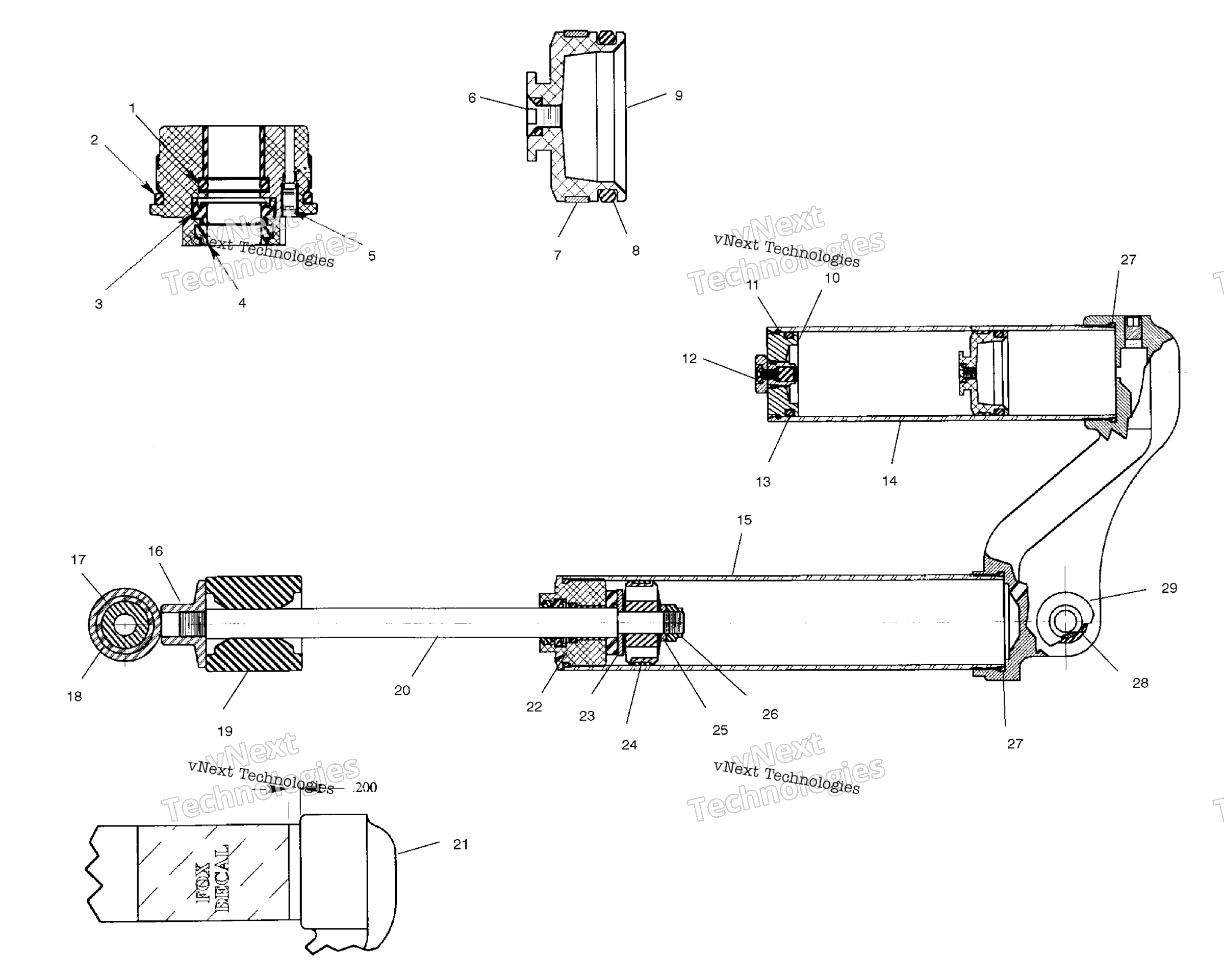 Suspension, Shock, задний