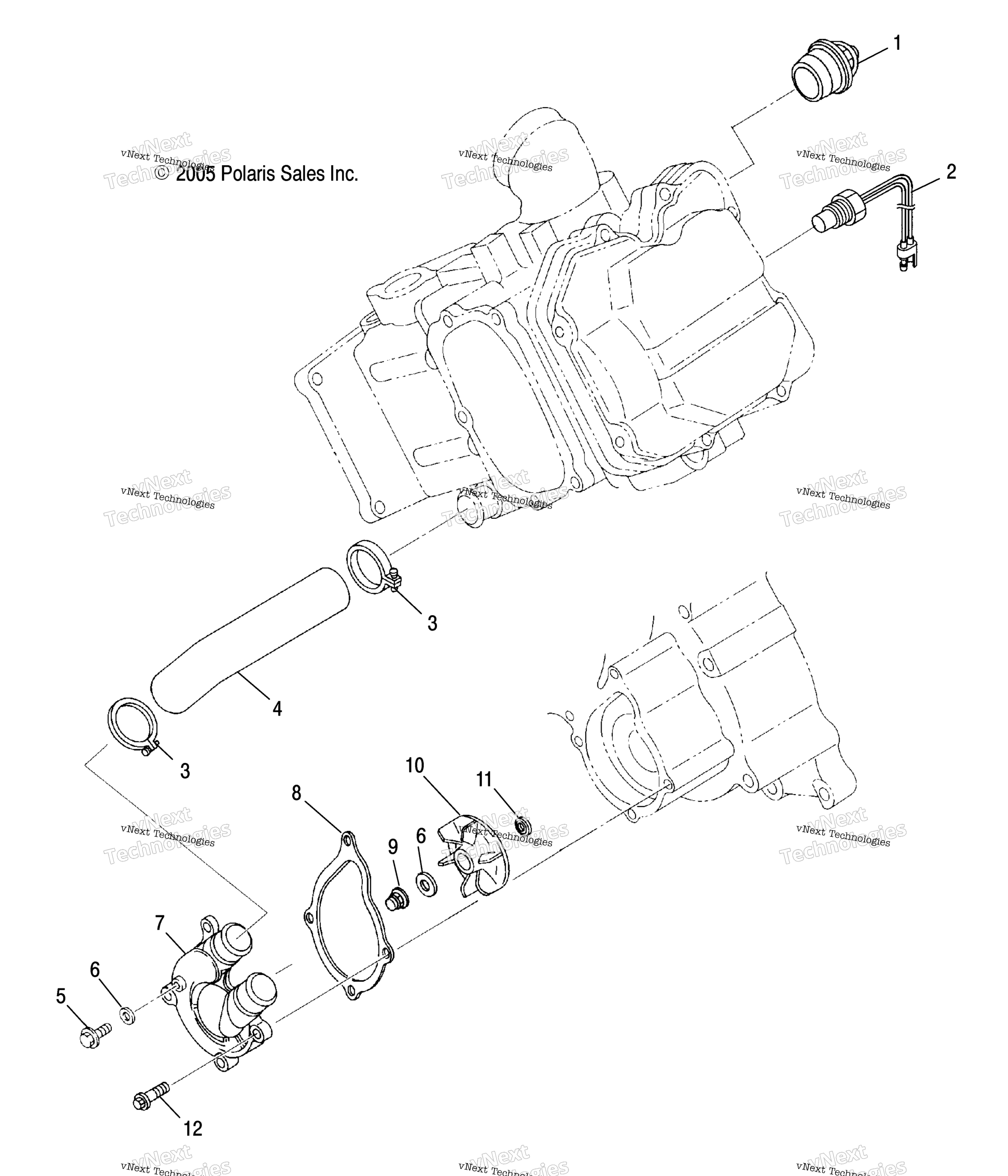 Engine, Water насос