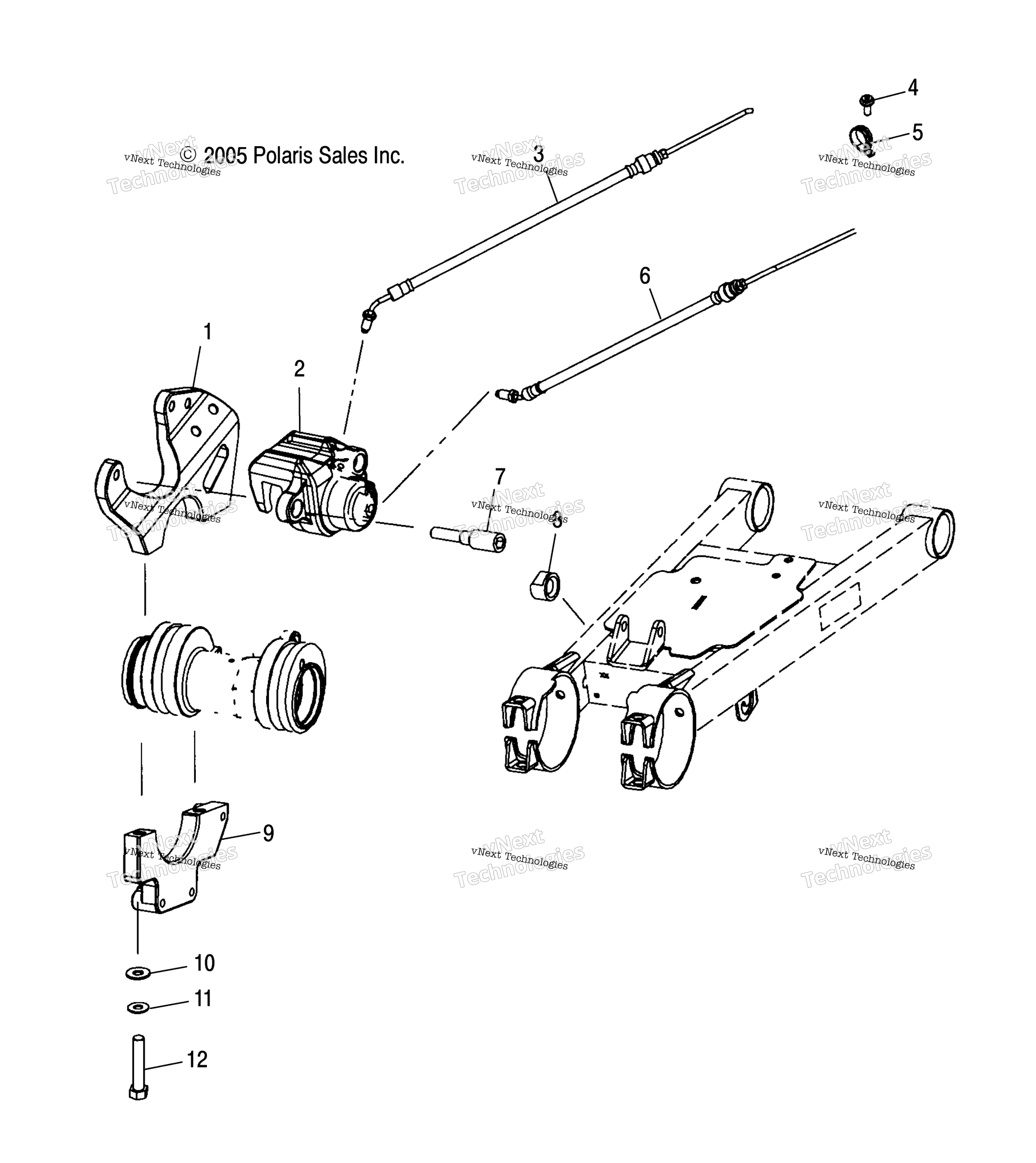 Тормоз Caliper Mounting, Rear