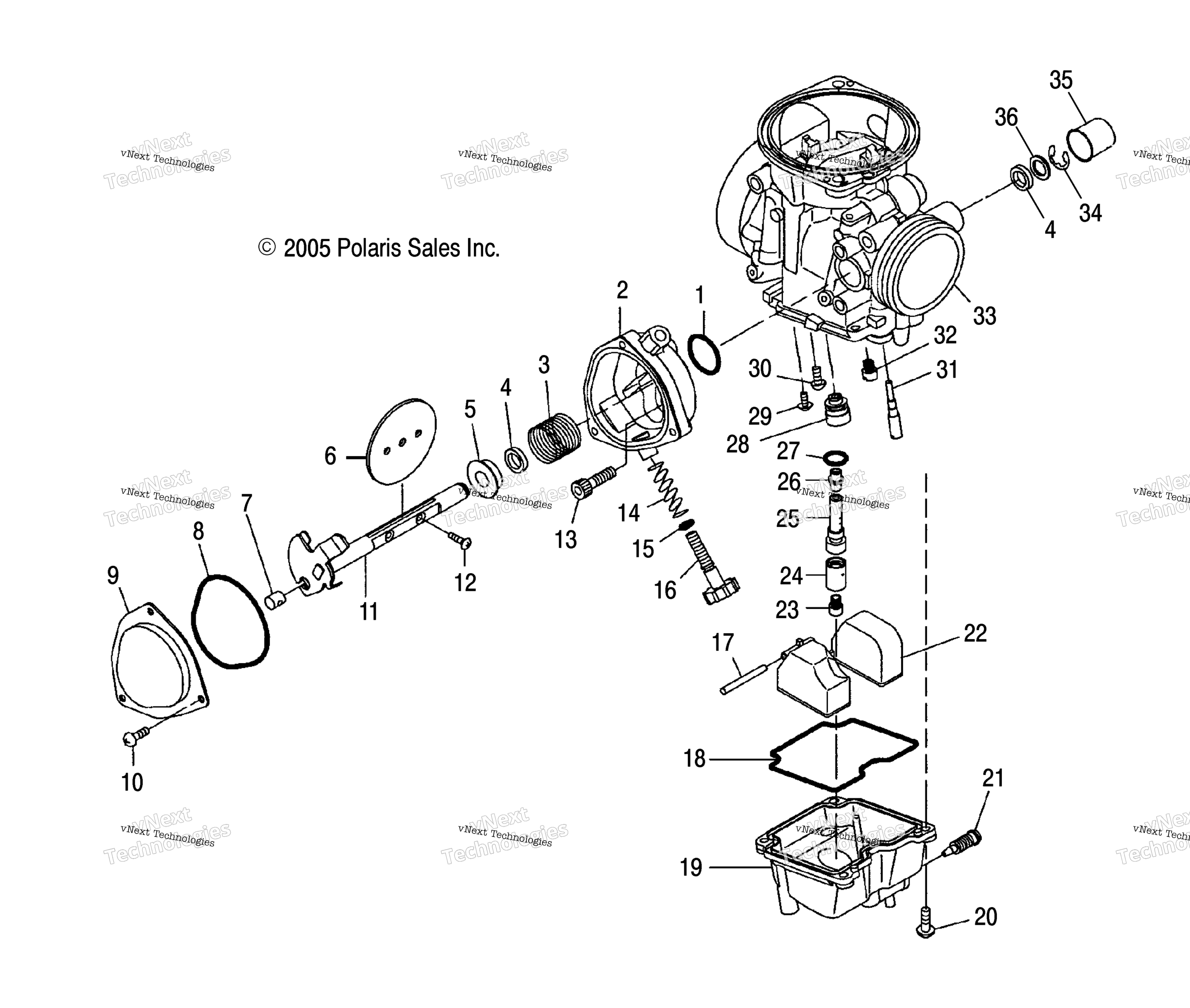 Engine, Carburetor, нижний