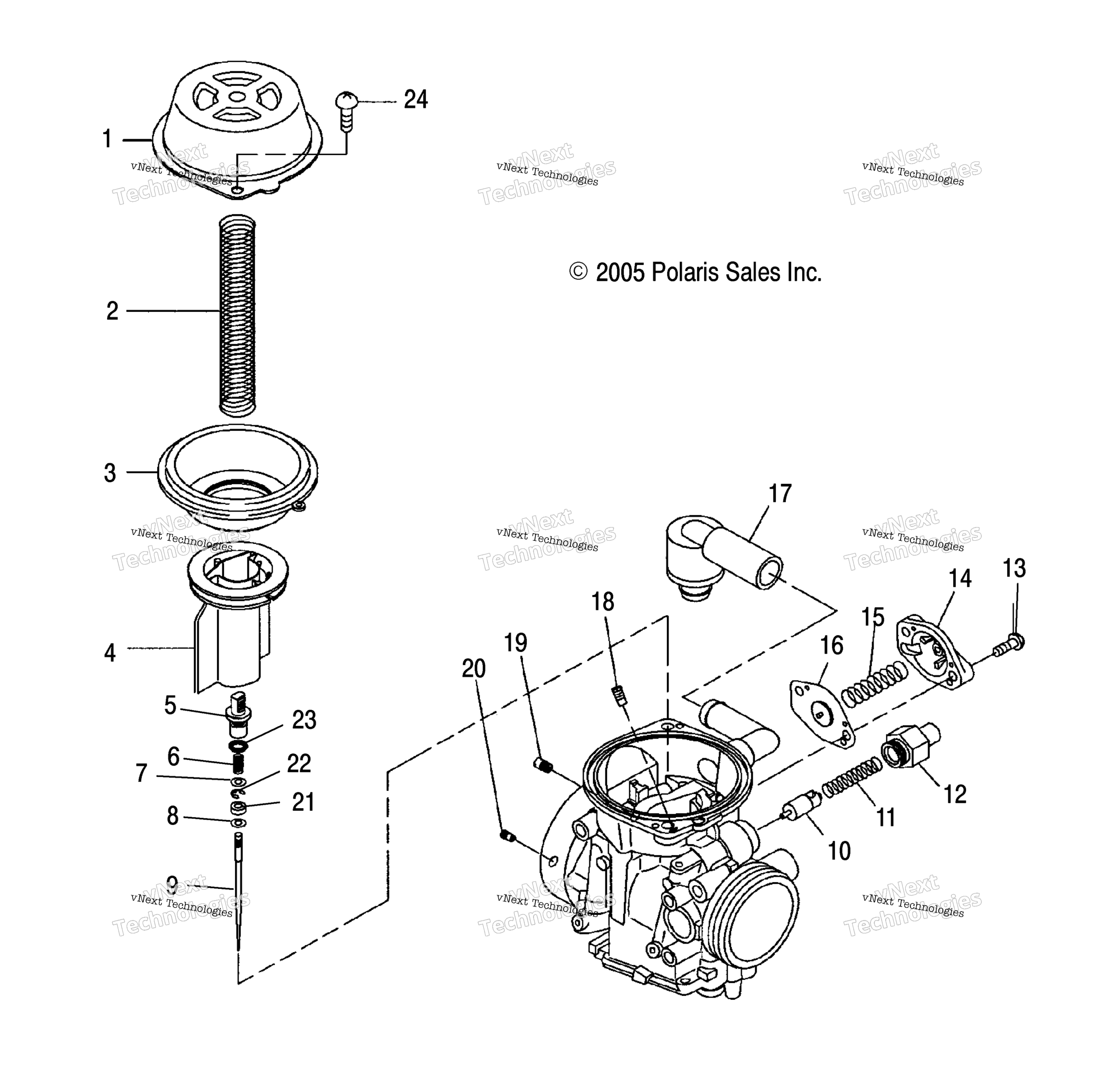 Engine, Carburetor, верхний