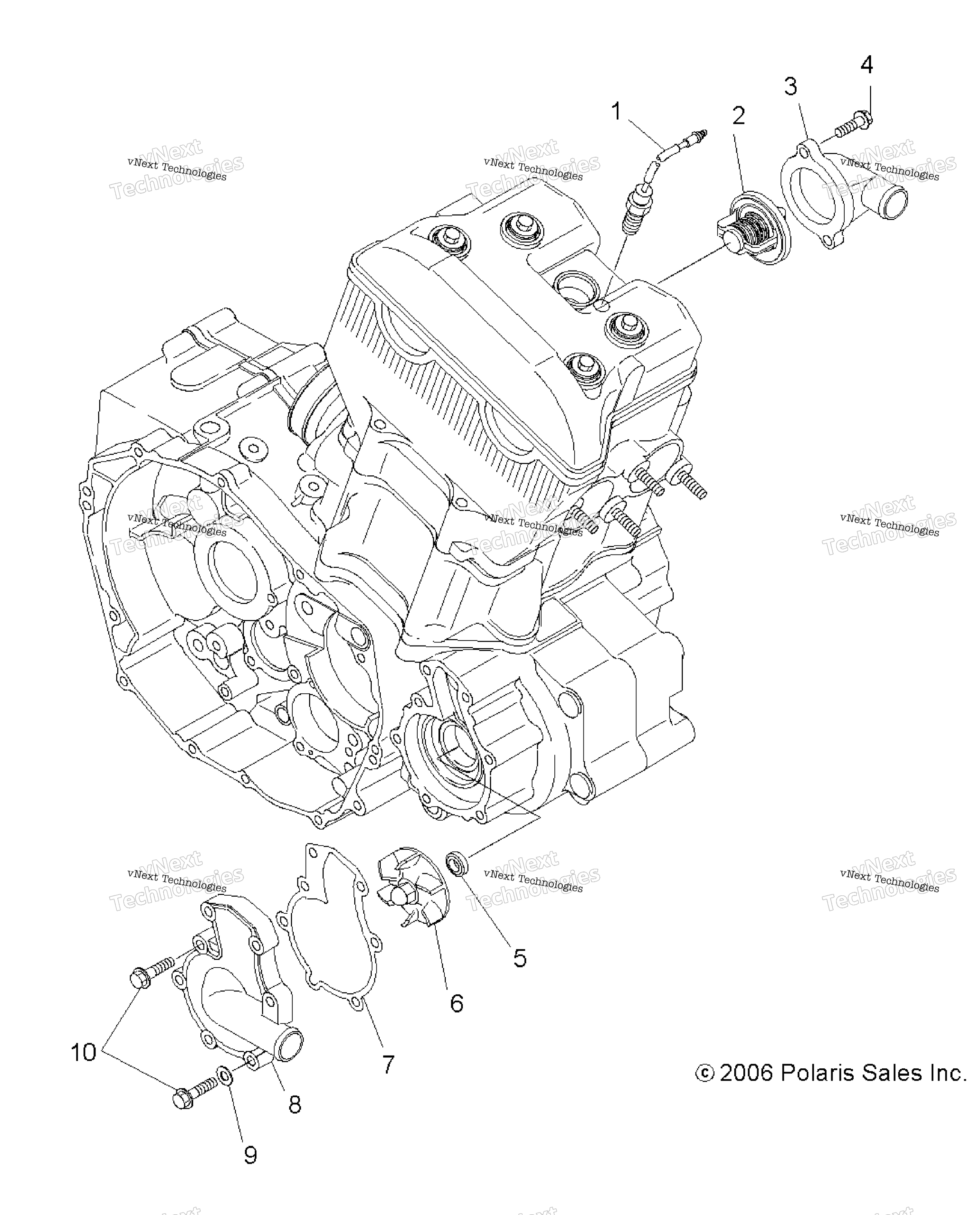 Engine, Water насос