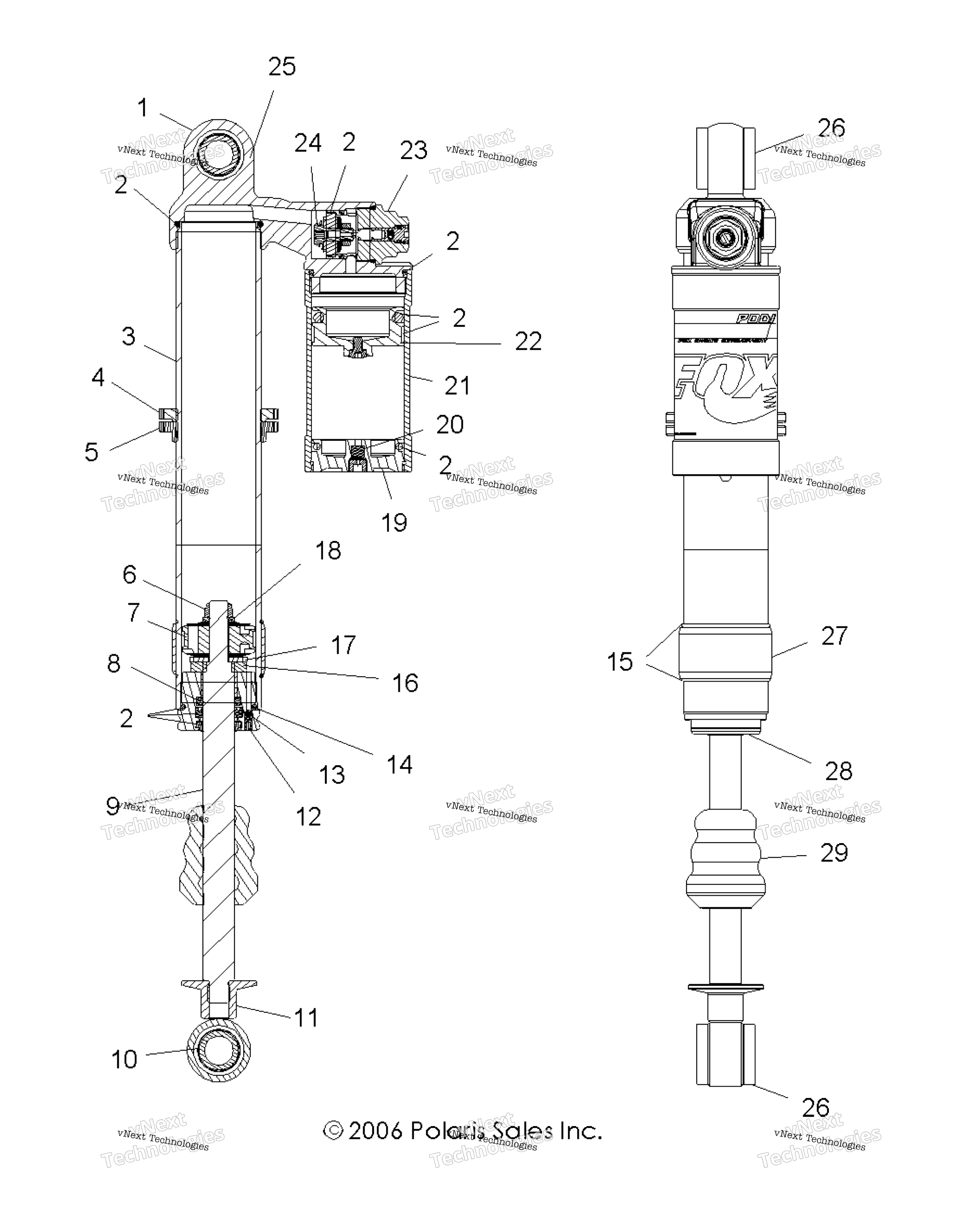 Shock, передний A07gj50ac