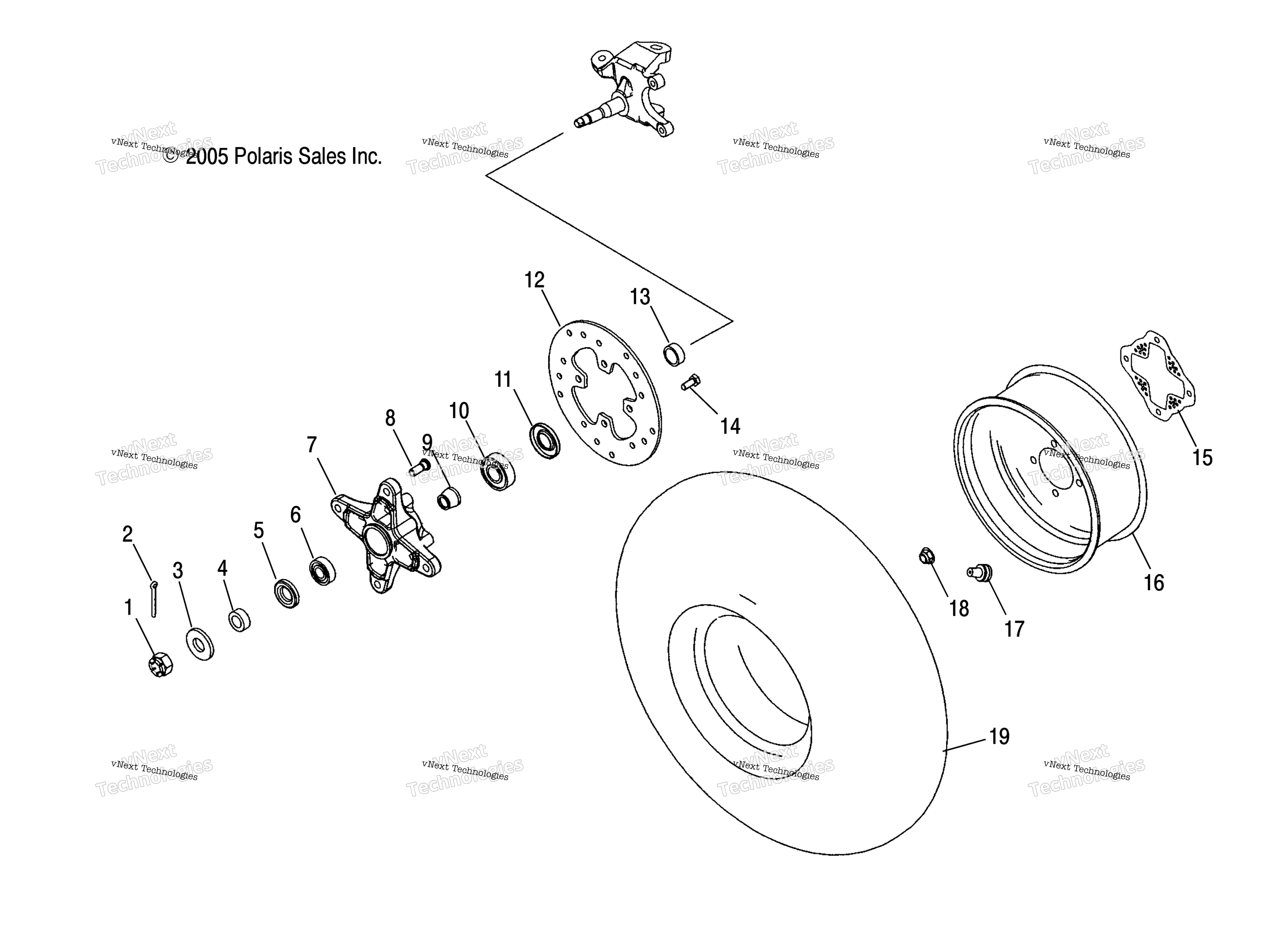 Wheel, Hub, передний & Wheel, передний