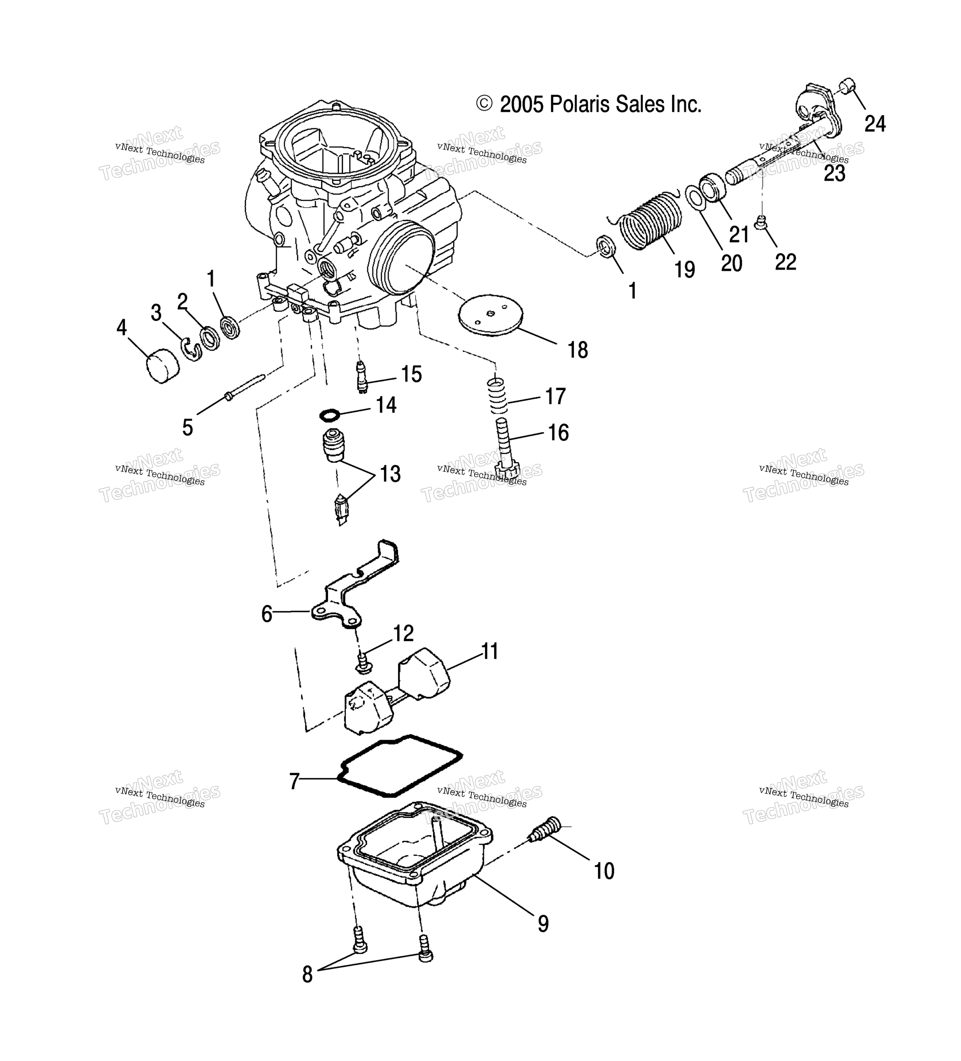 Engine, Carburetor, нижний