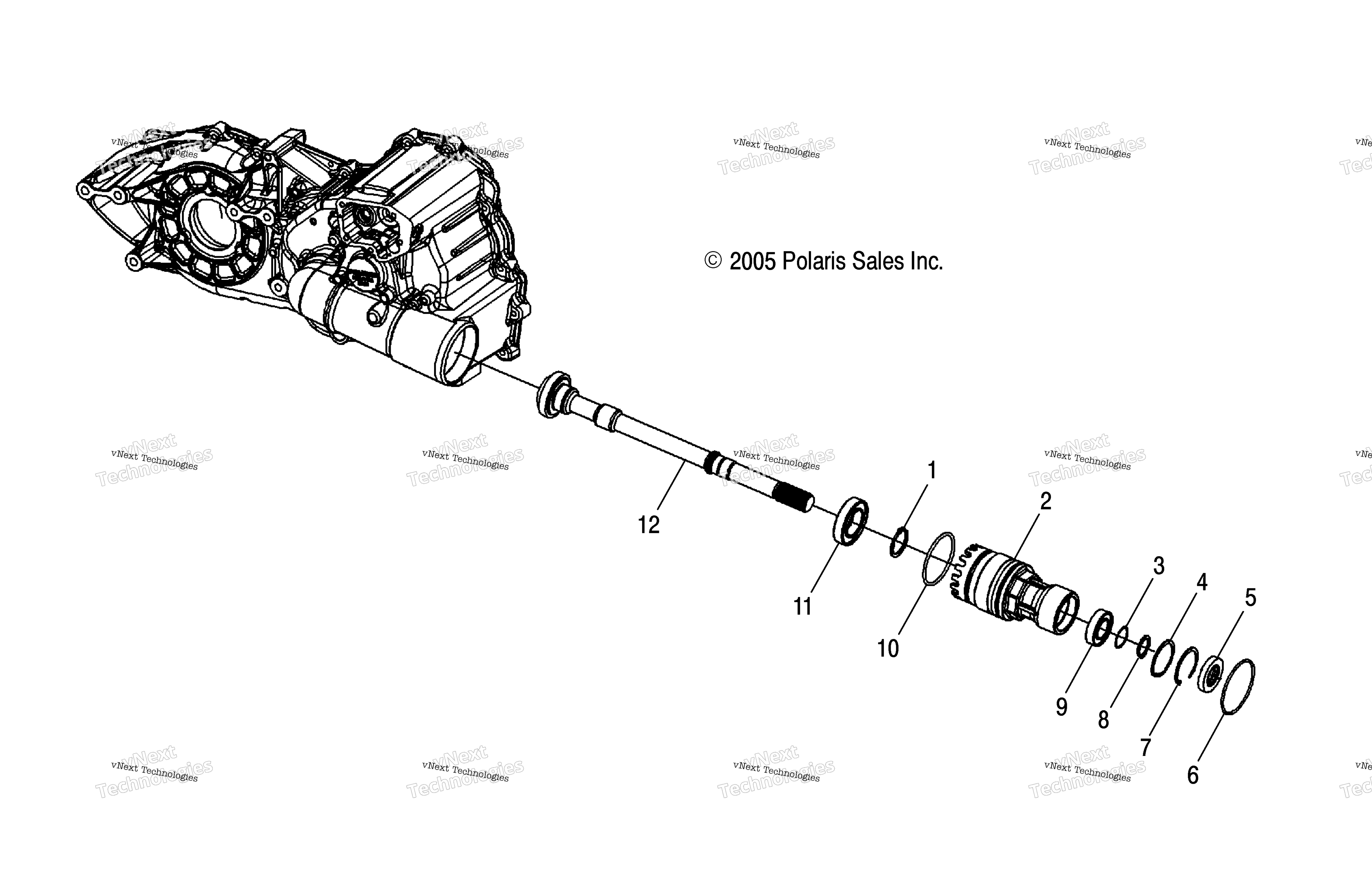 Трансмиссия Output Shaft, Front