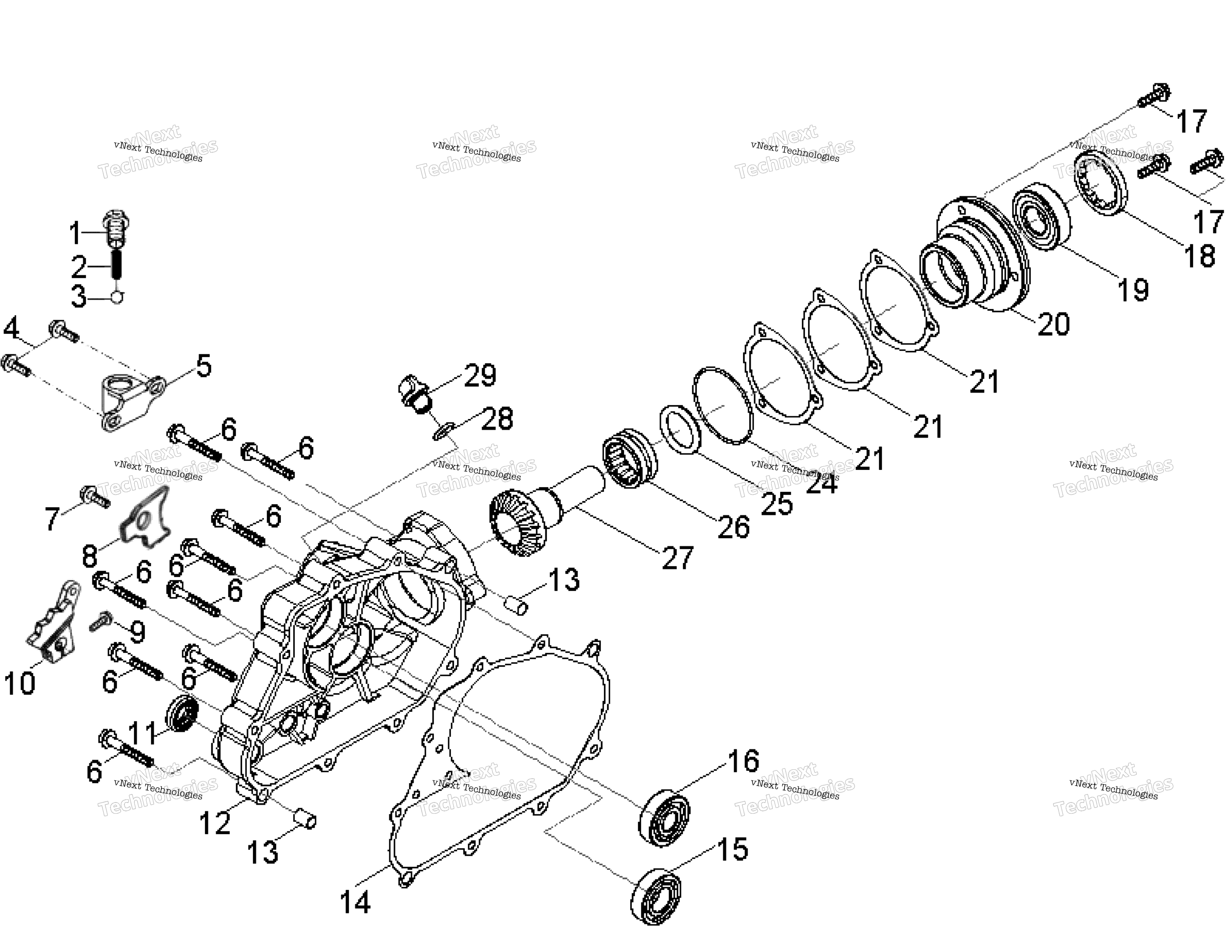 Привод Train, Rear Drive Assembly