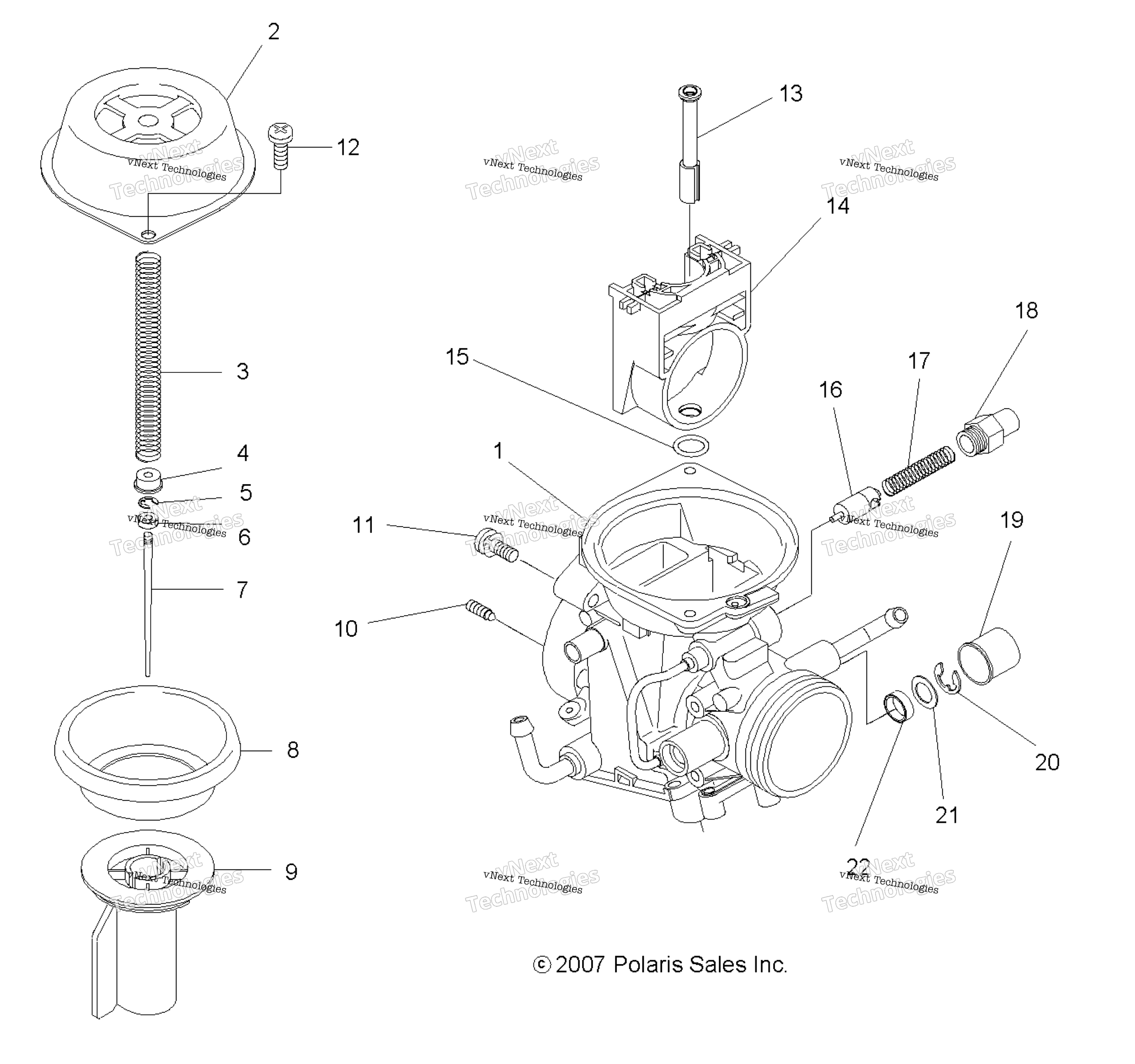 Engine, Carburetor, верхний