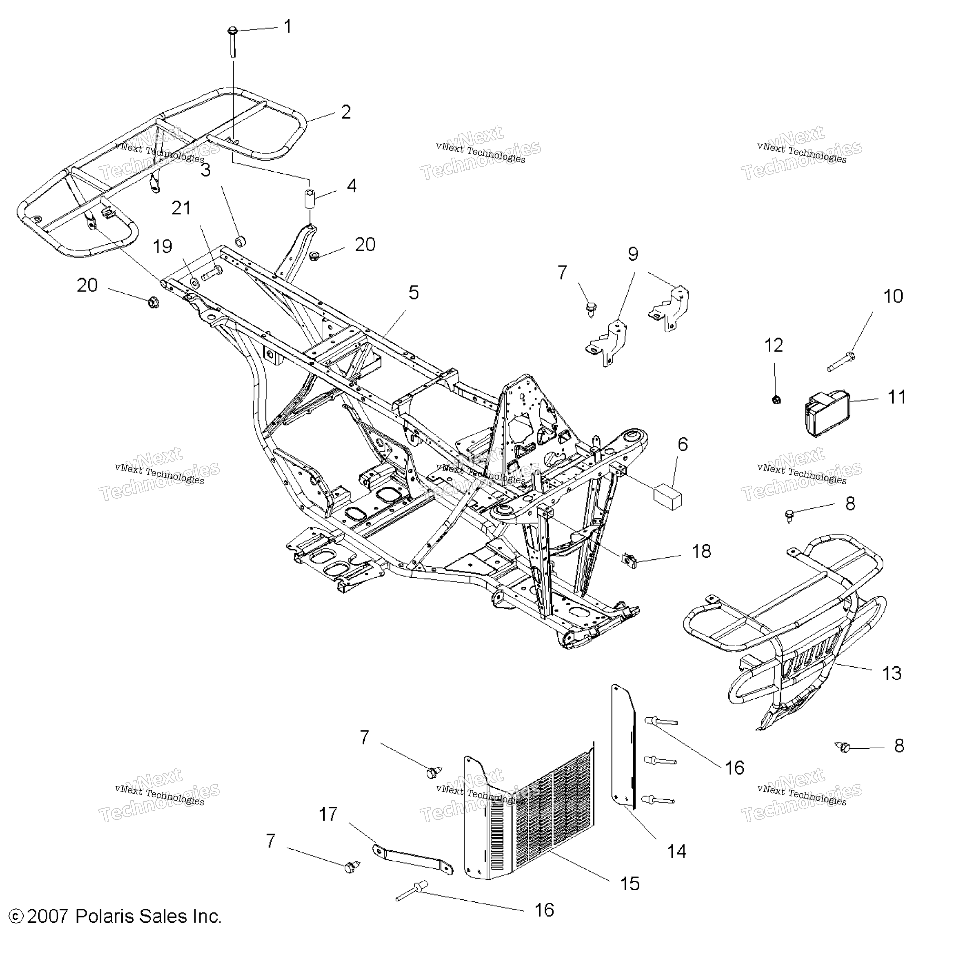 Chassis, Frame, Racks & бампер