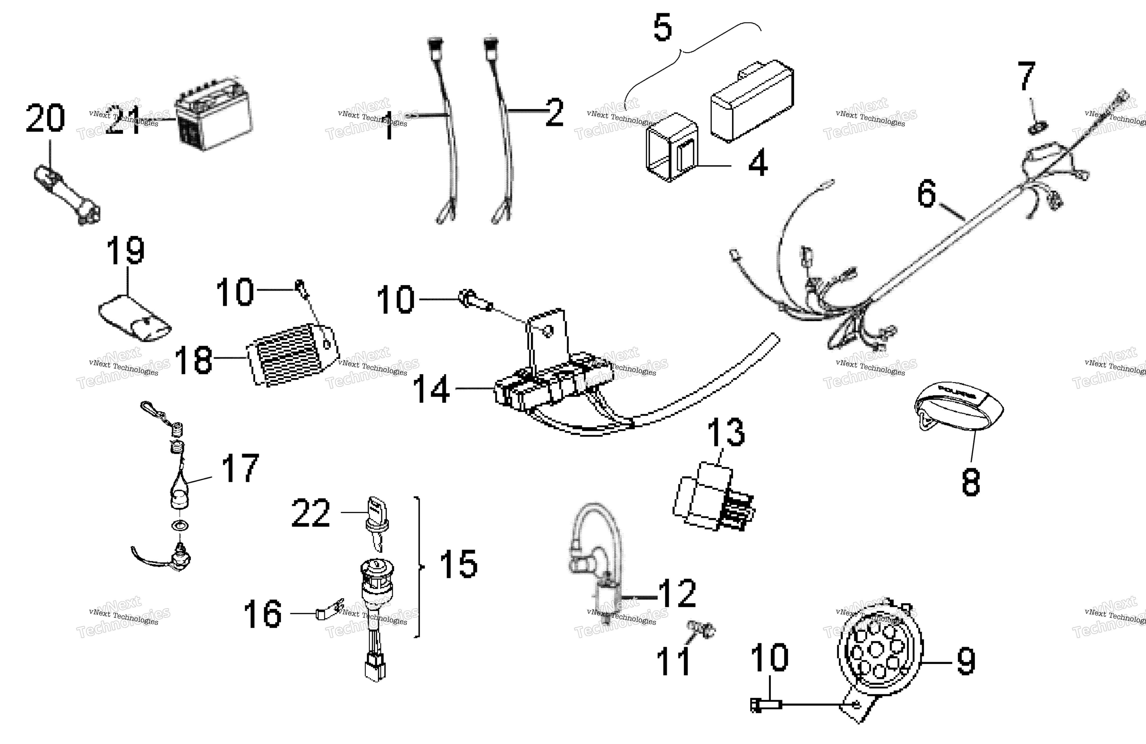 Electrical, Switches, жгут & Indicators