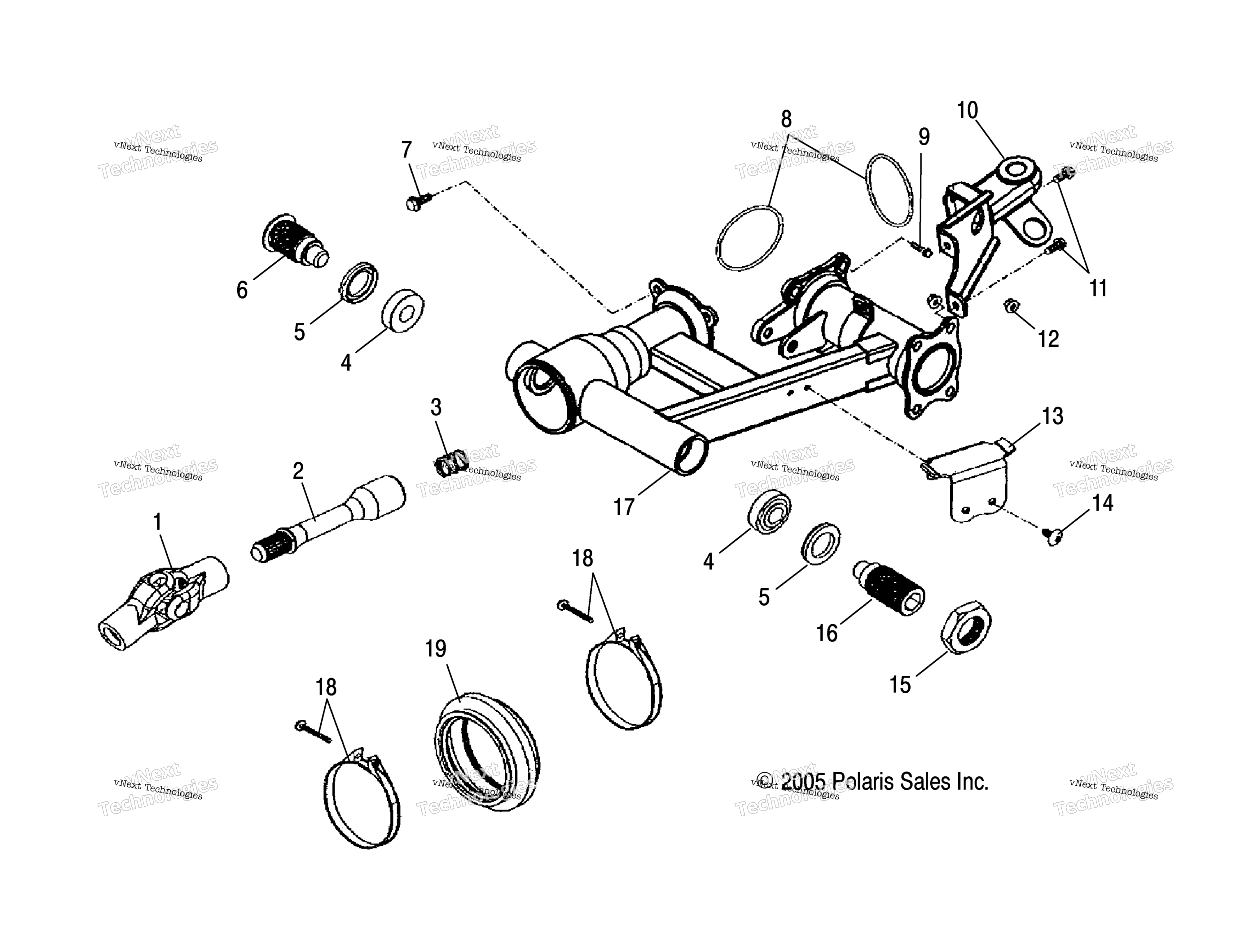 Chassis, задний Swing Arm