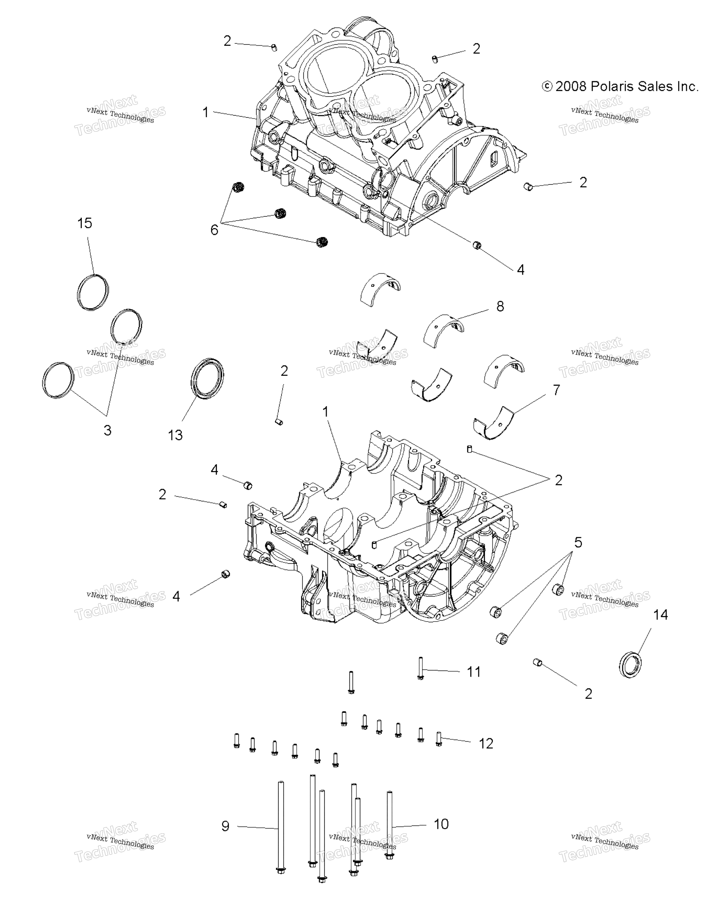 Двигатель, картер A09zx8cfs