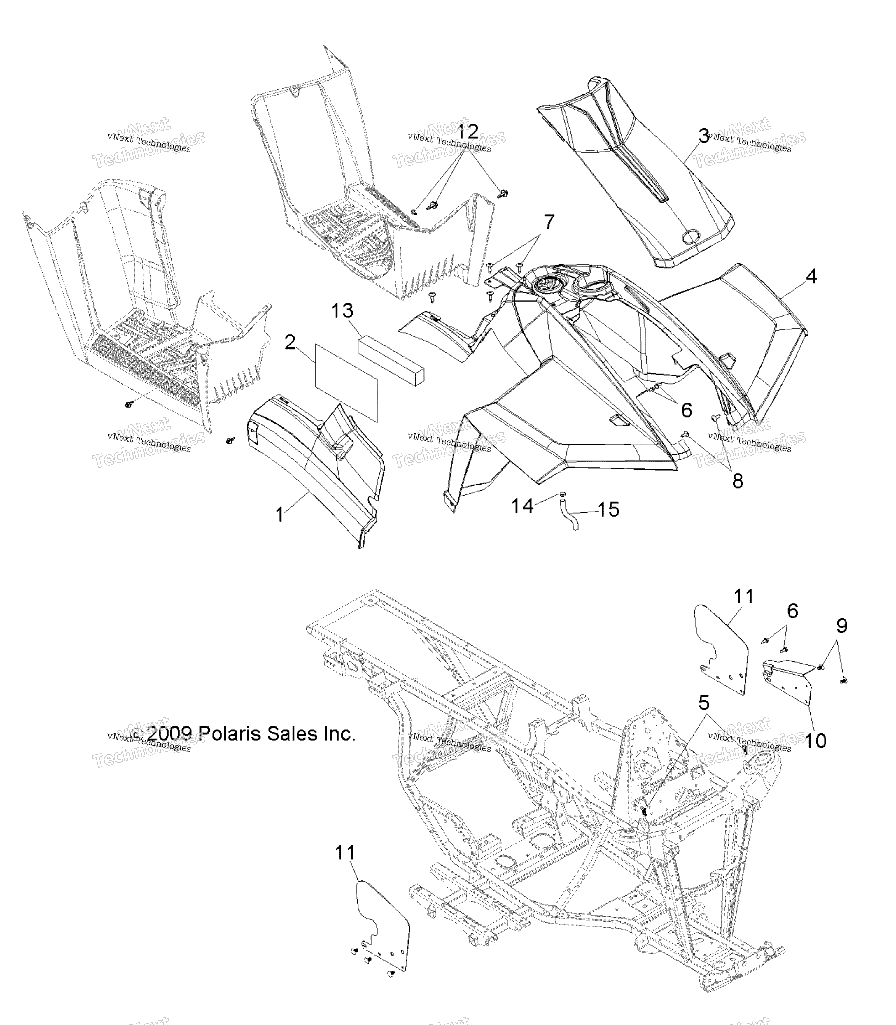 Body, передний Cab & Side Panels