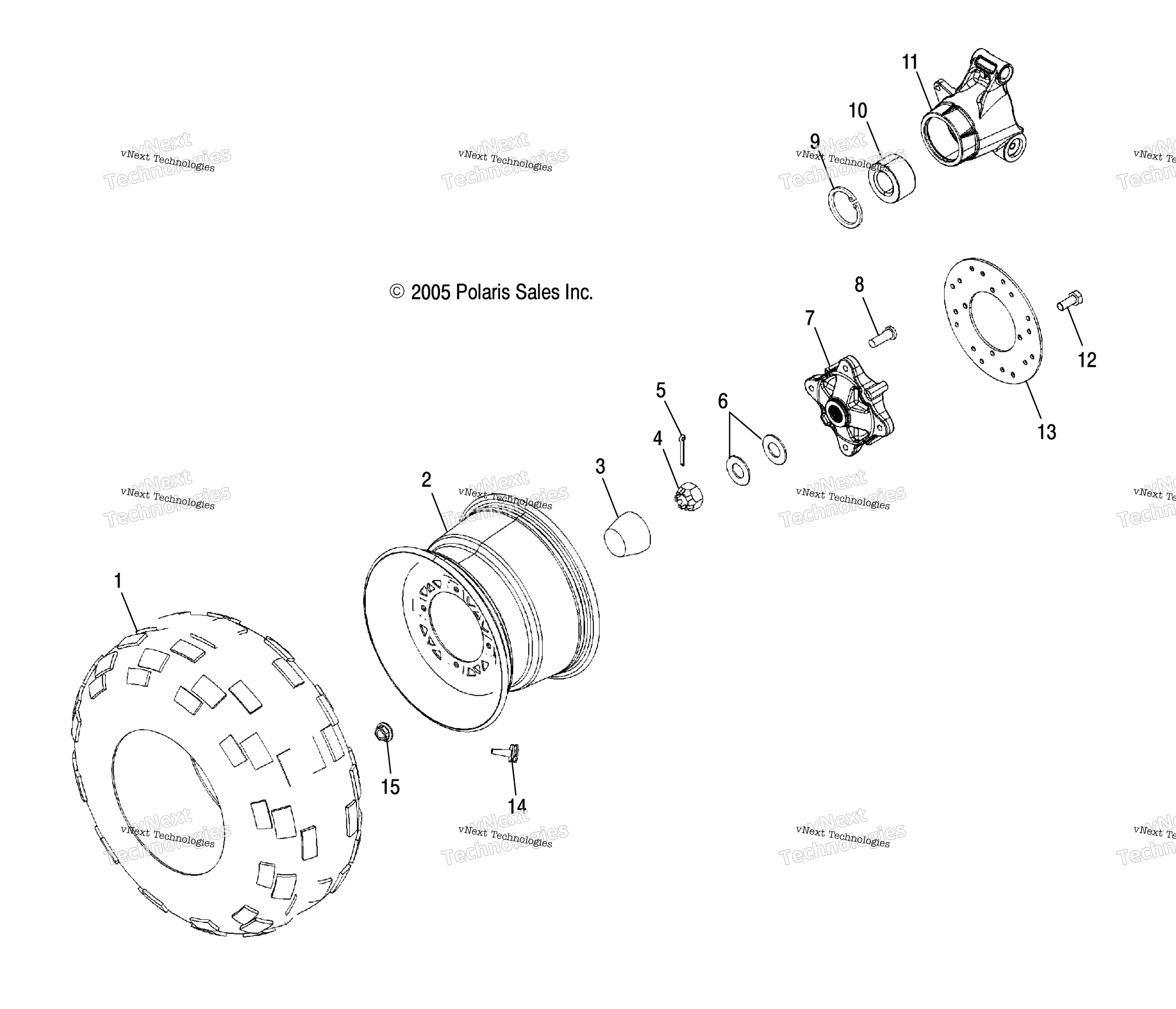 Колёса, задние Tire & Brake Disc