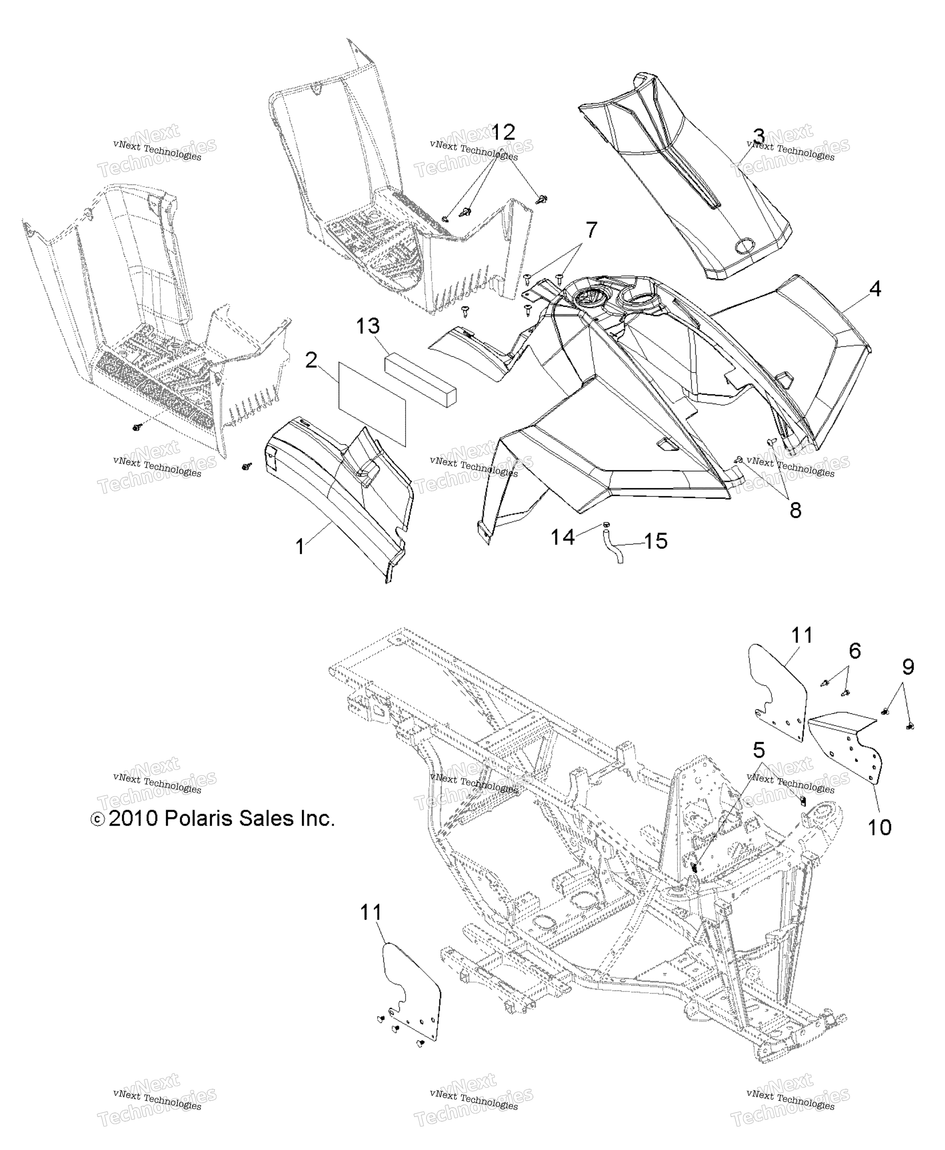 Body, передний Cab & Side Panels