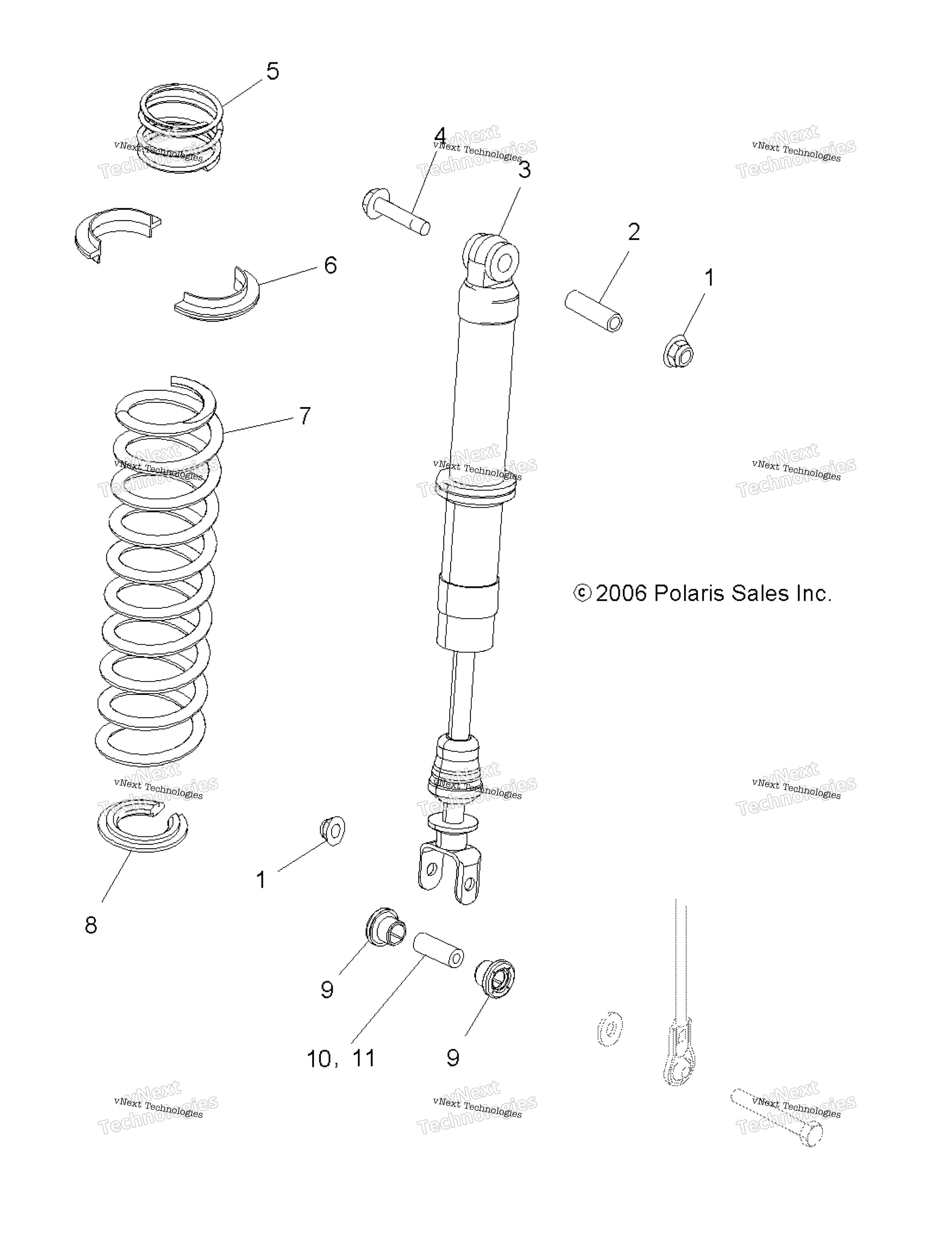 Подвеска, задний амортизатор Mounting