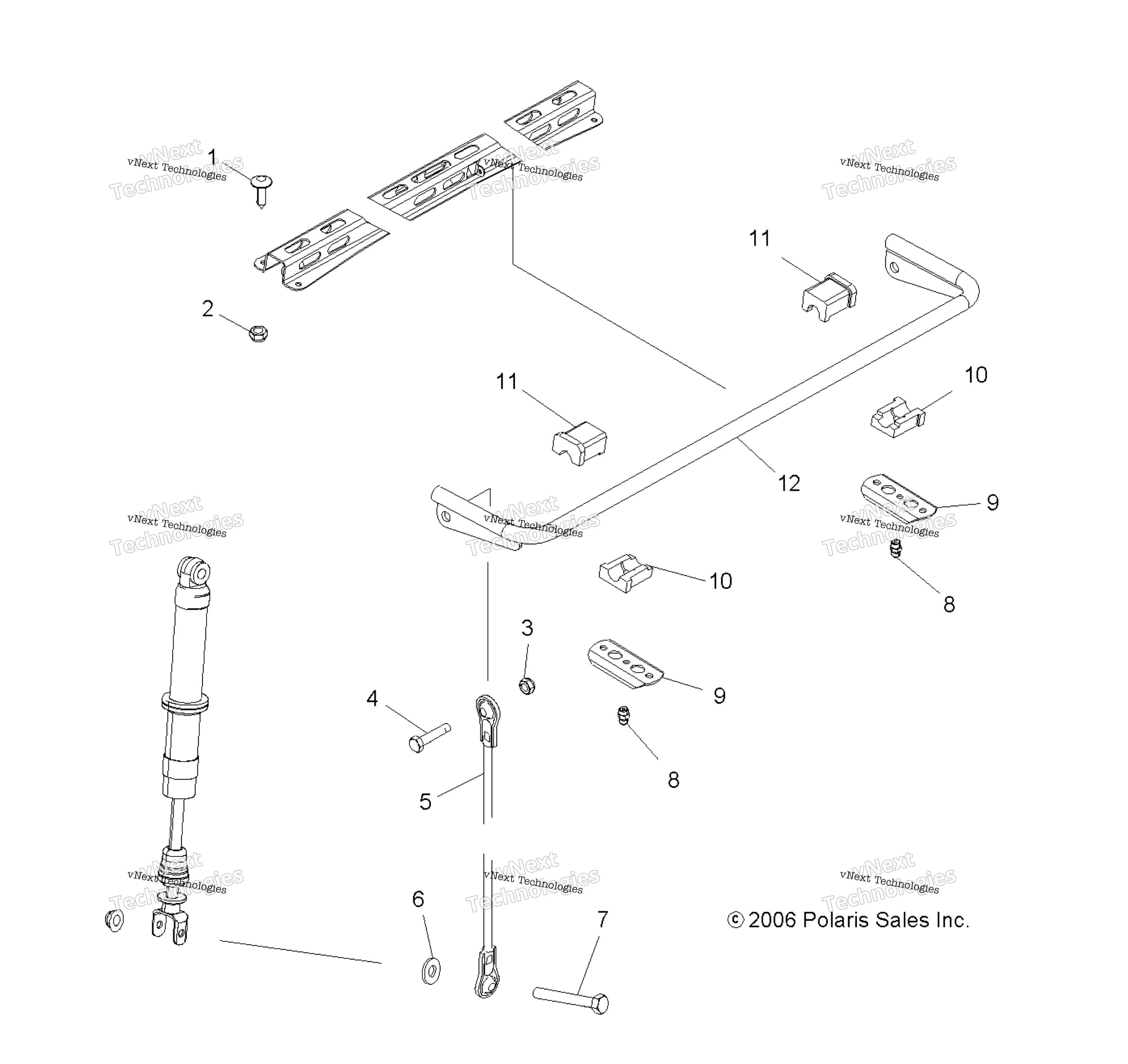 Подвеска, задняя Sway Bar Asm