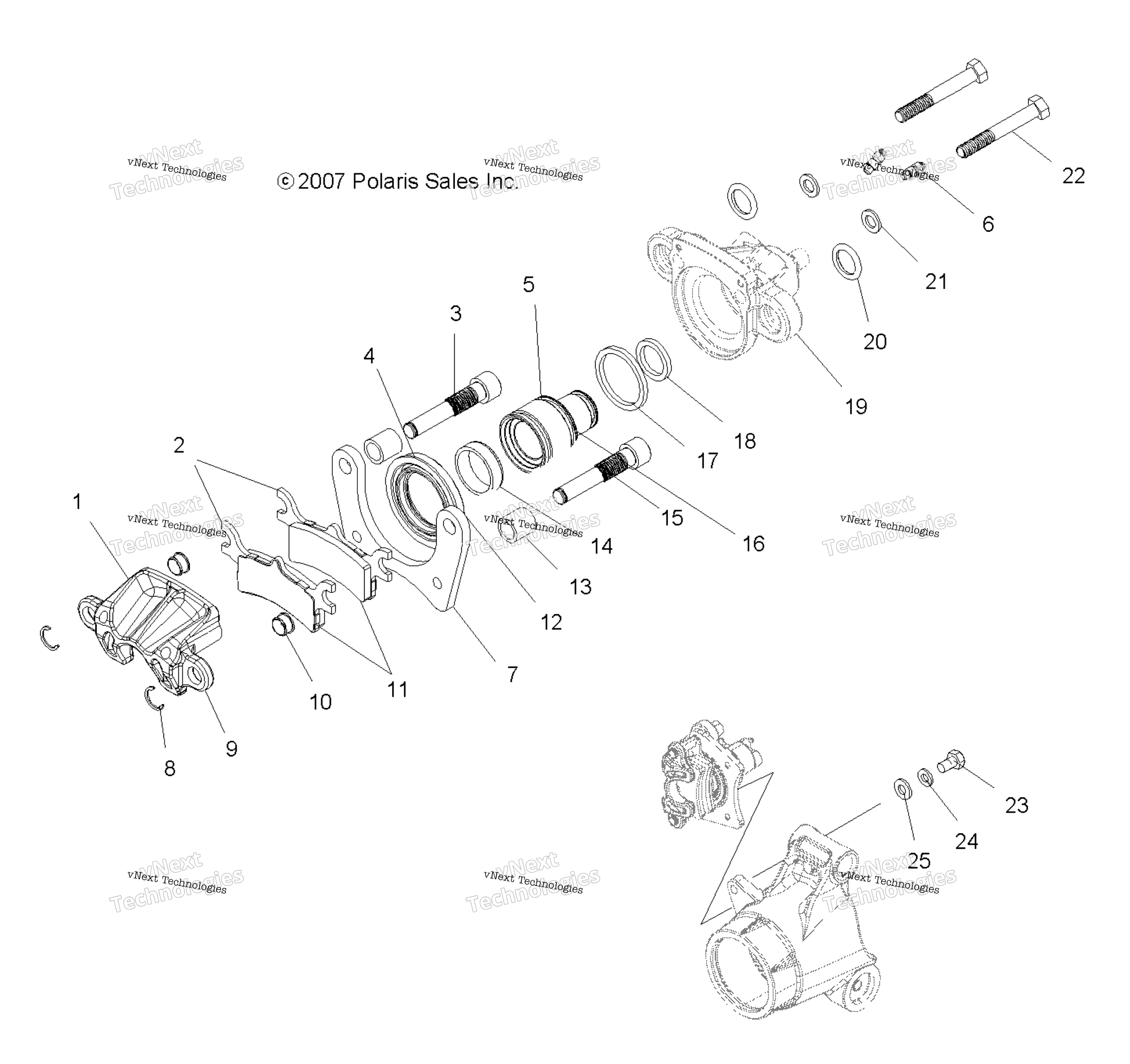 Brakes, задний Calipers