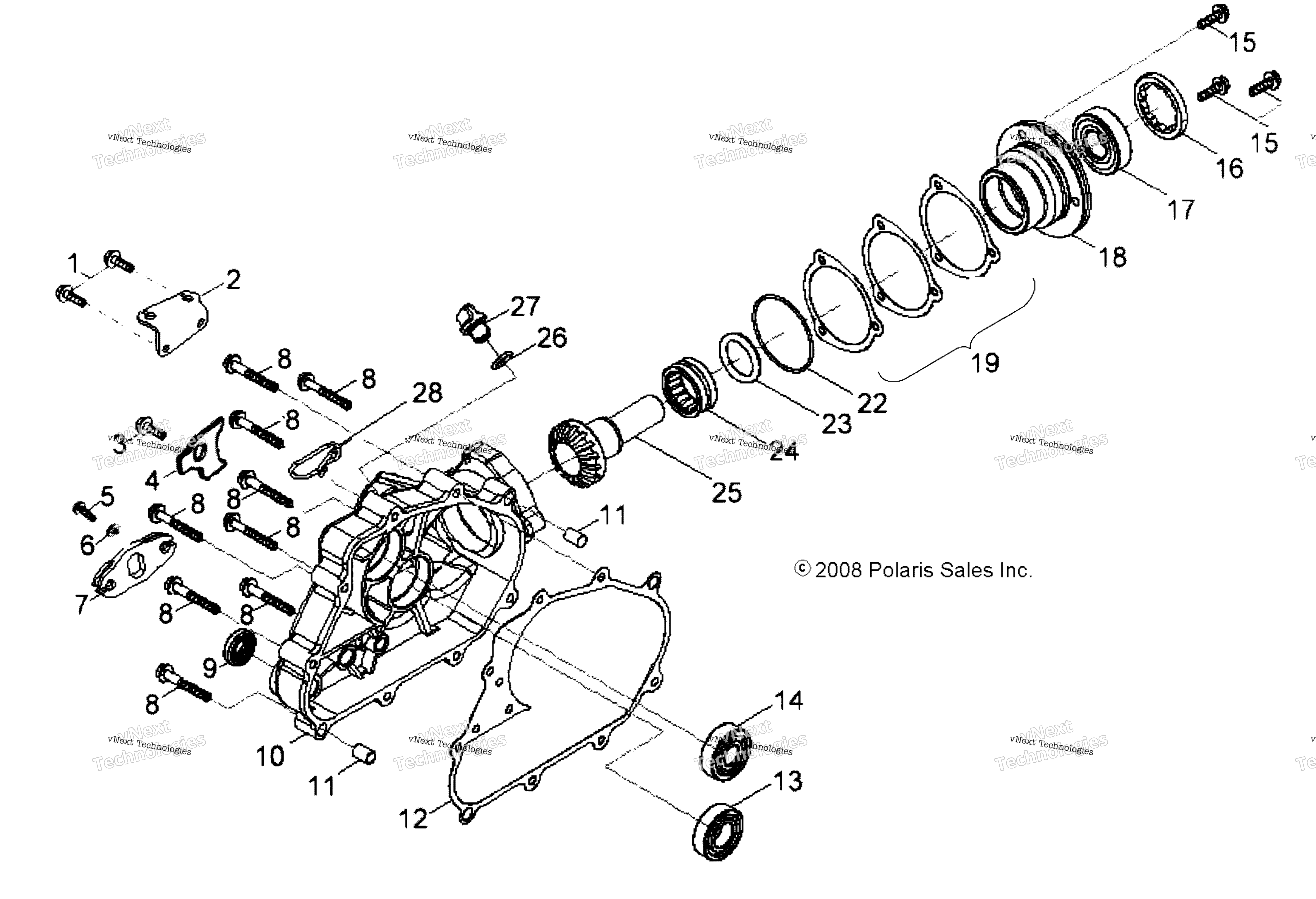 Привод Train, Rear Drive Assembly