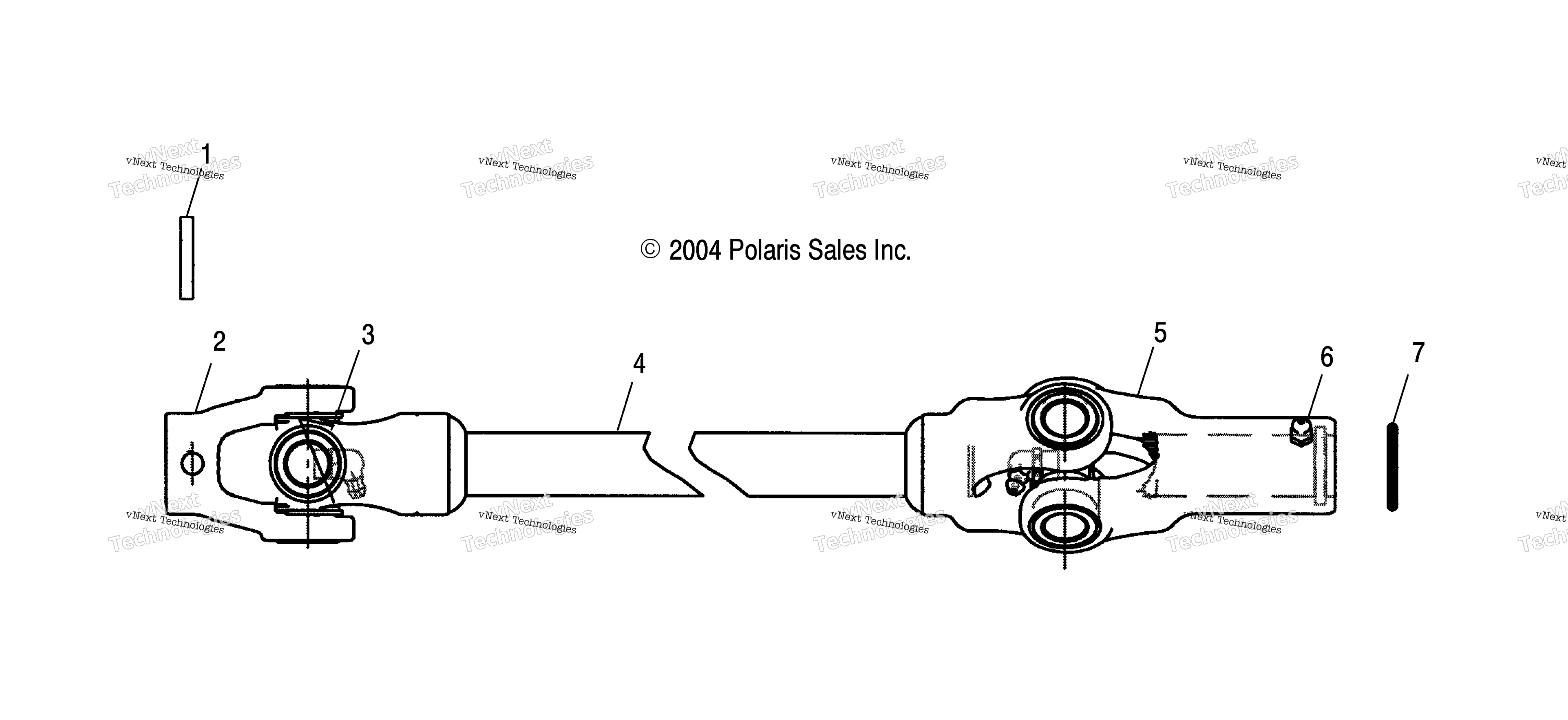 Prop Shaft, передний / Ab