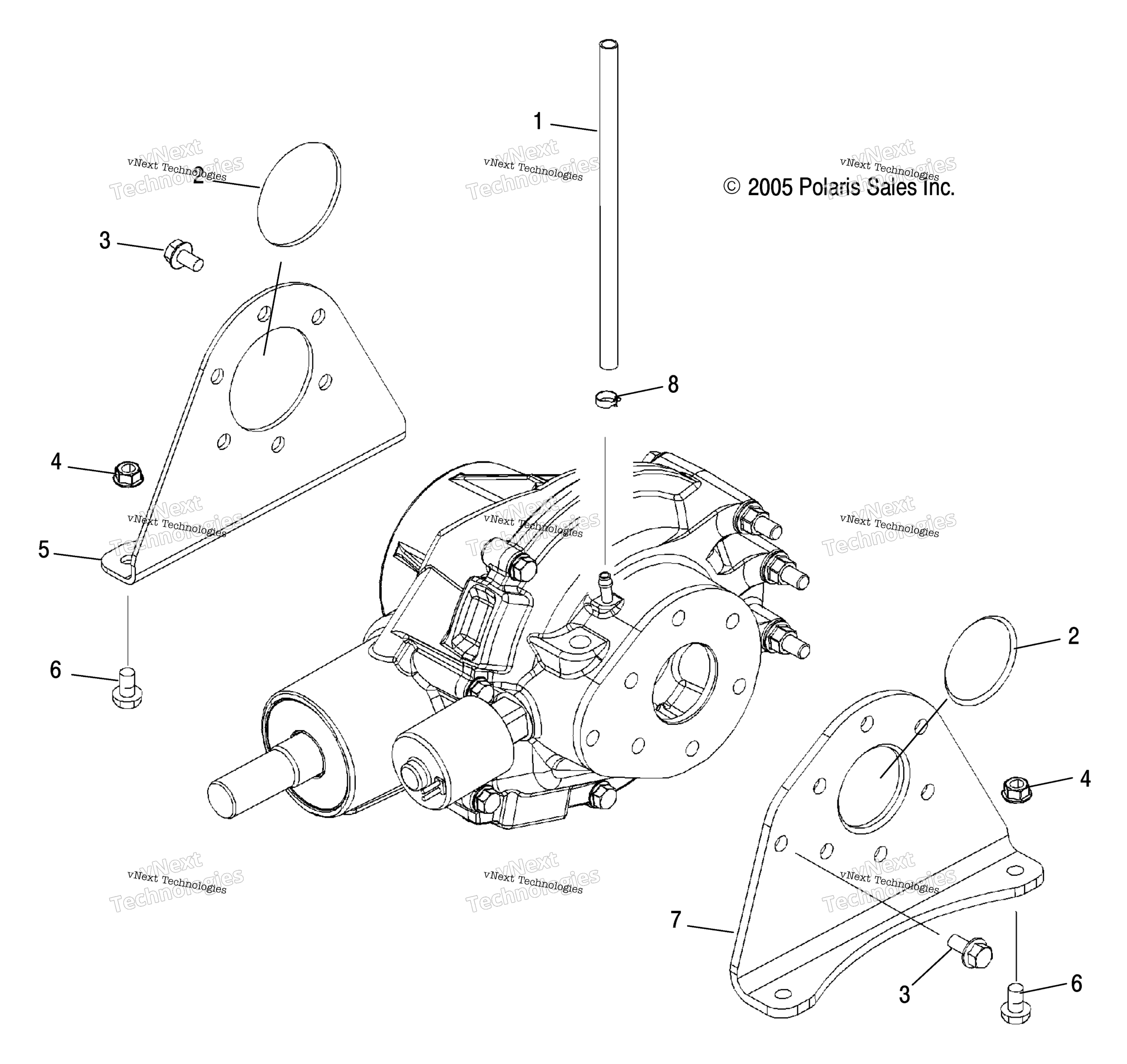 Картер редуктора Mounting, Rear /Rd50aa