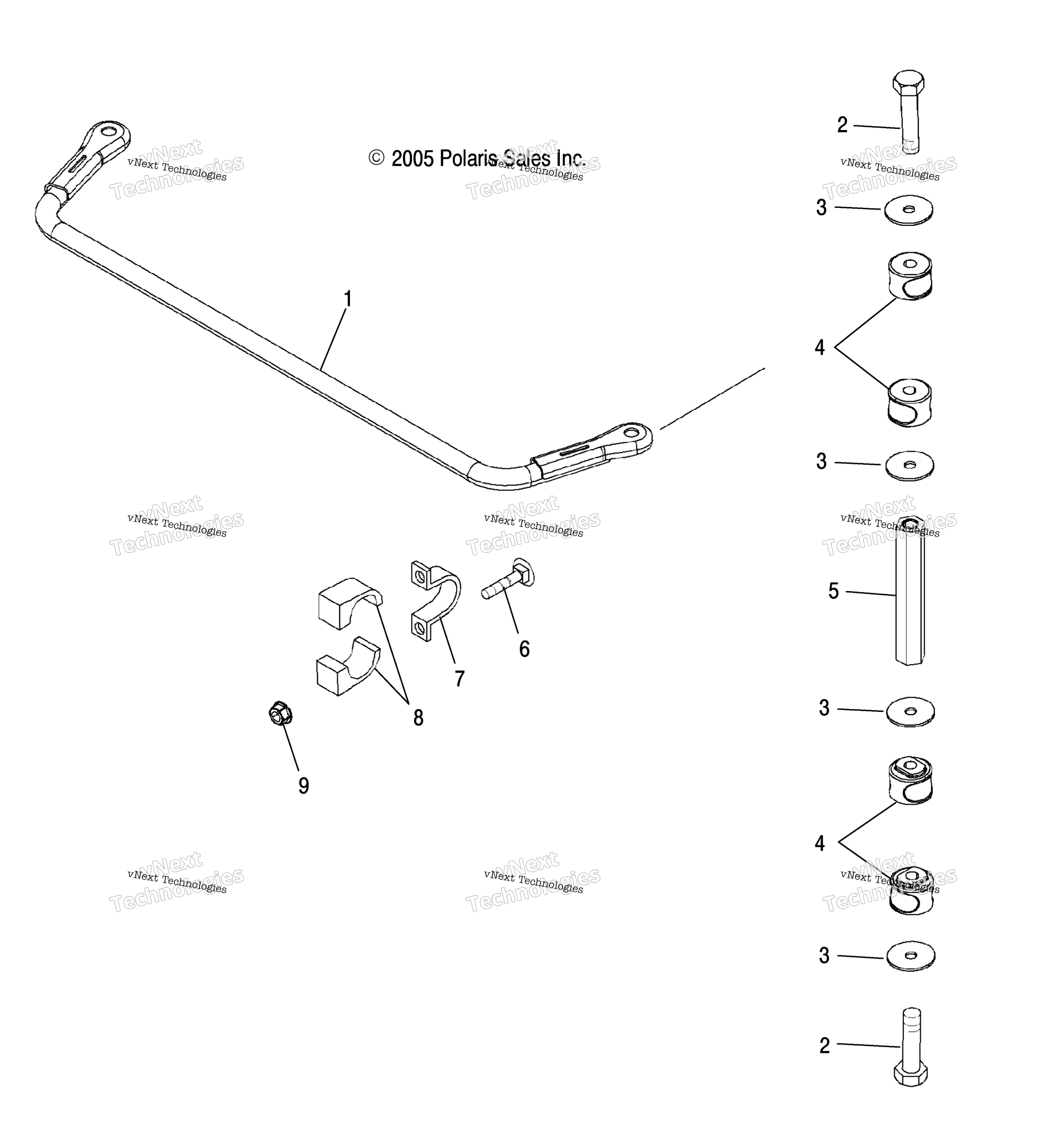 Stabilizer Bar, задний / Rd50aa