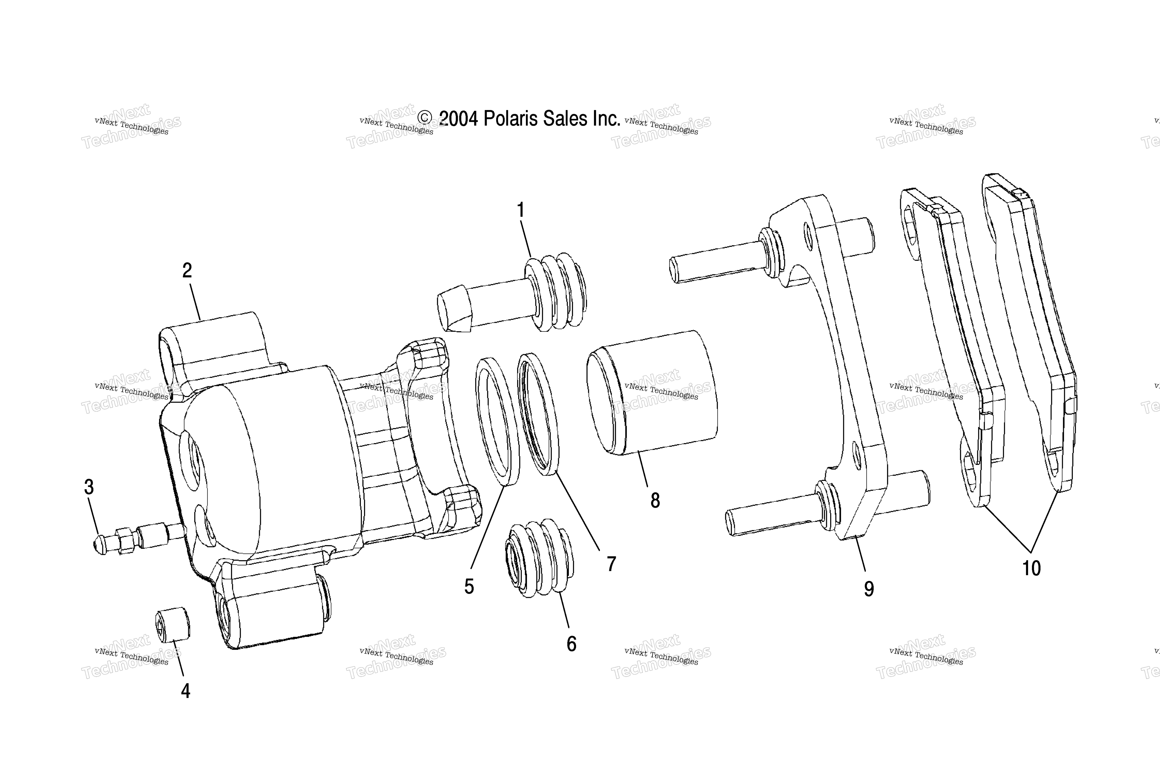 Тормоз Caliper, Rear R06rd50ab/Ac