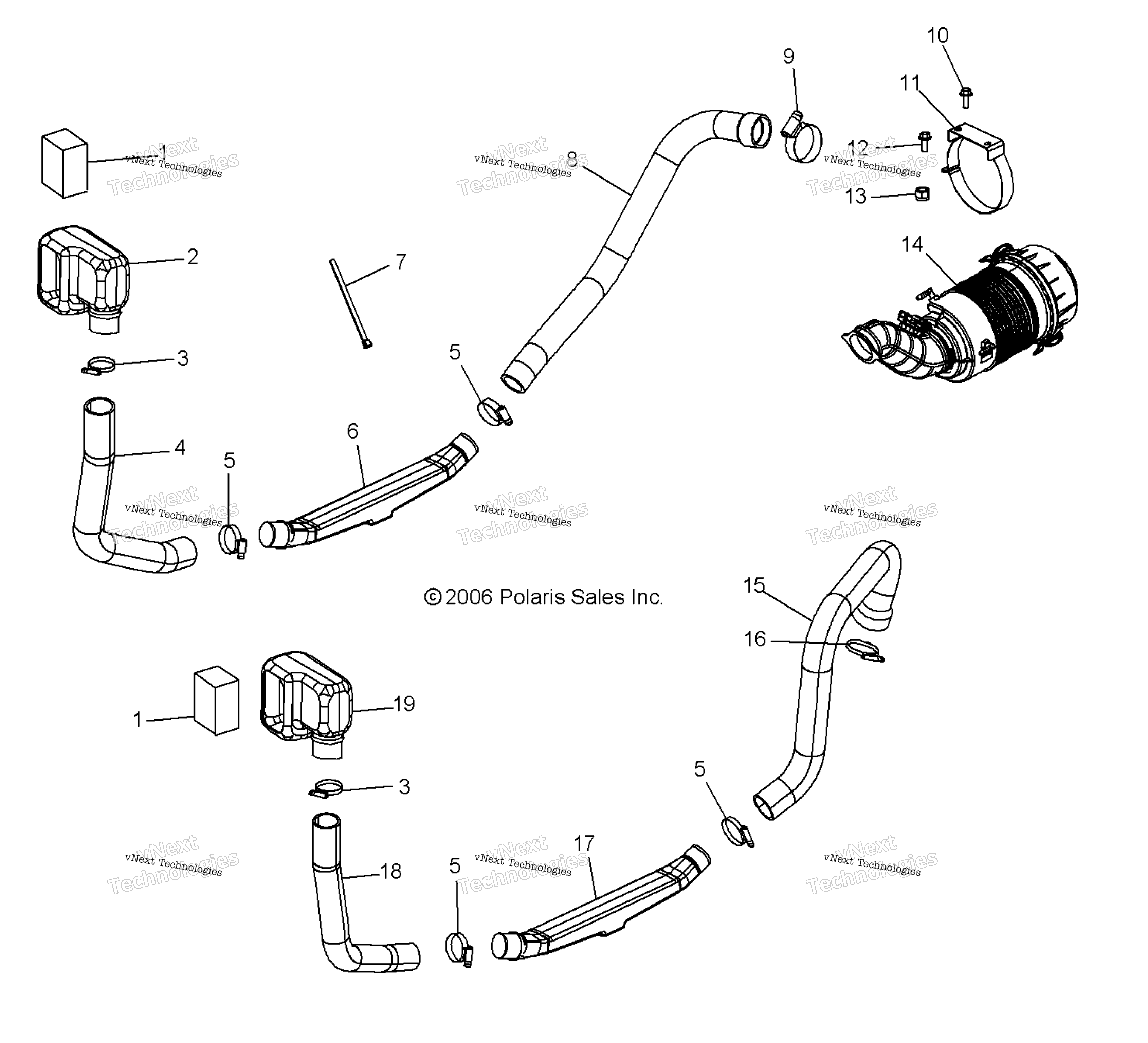 Двигатель & Clutch Air Intake R06rd50ab/Ac