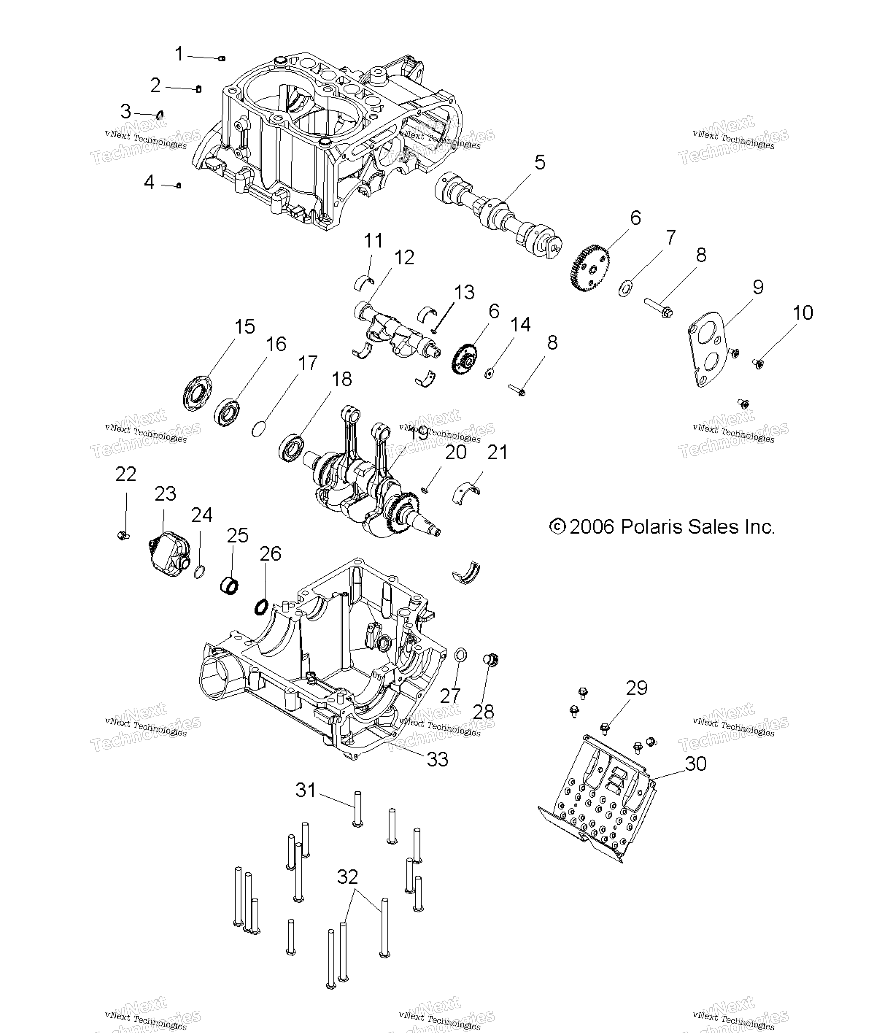 Картер & Crankshaft /Ab/Ac/Ad/Ae/Af
