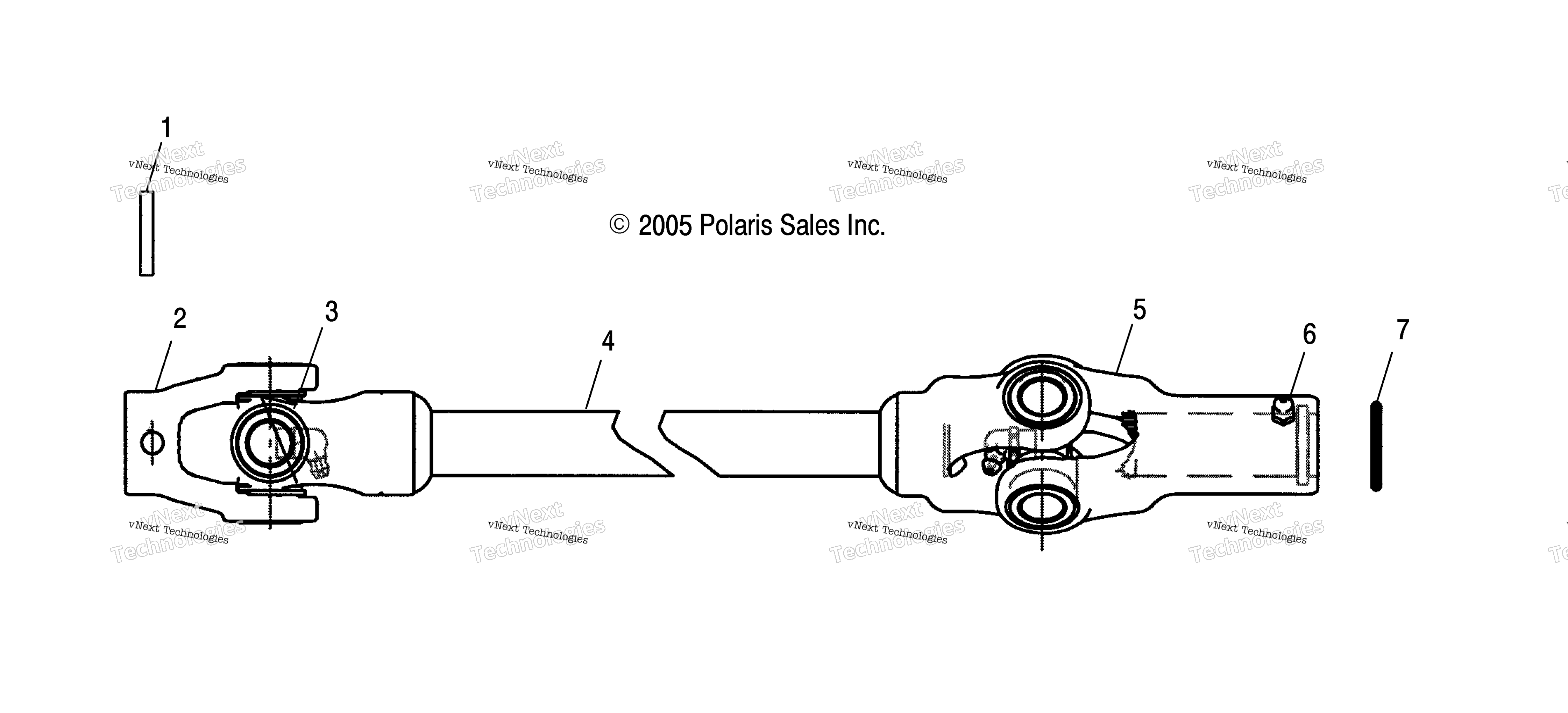 Prop Shaft, передний / Ab / Ac / Ad / Ae / Af