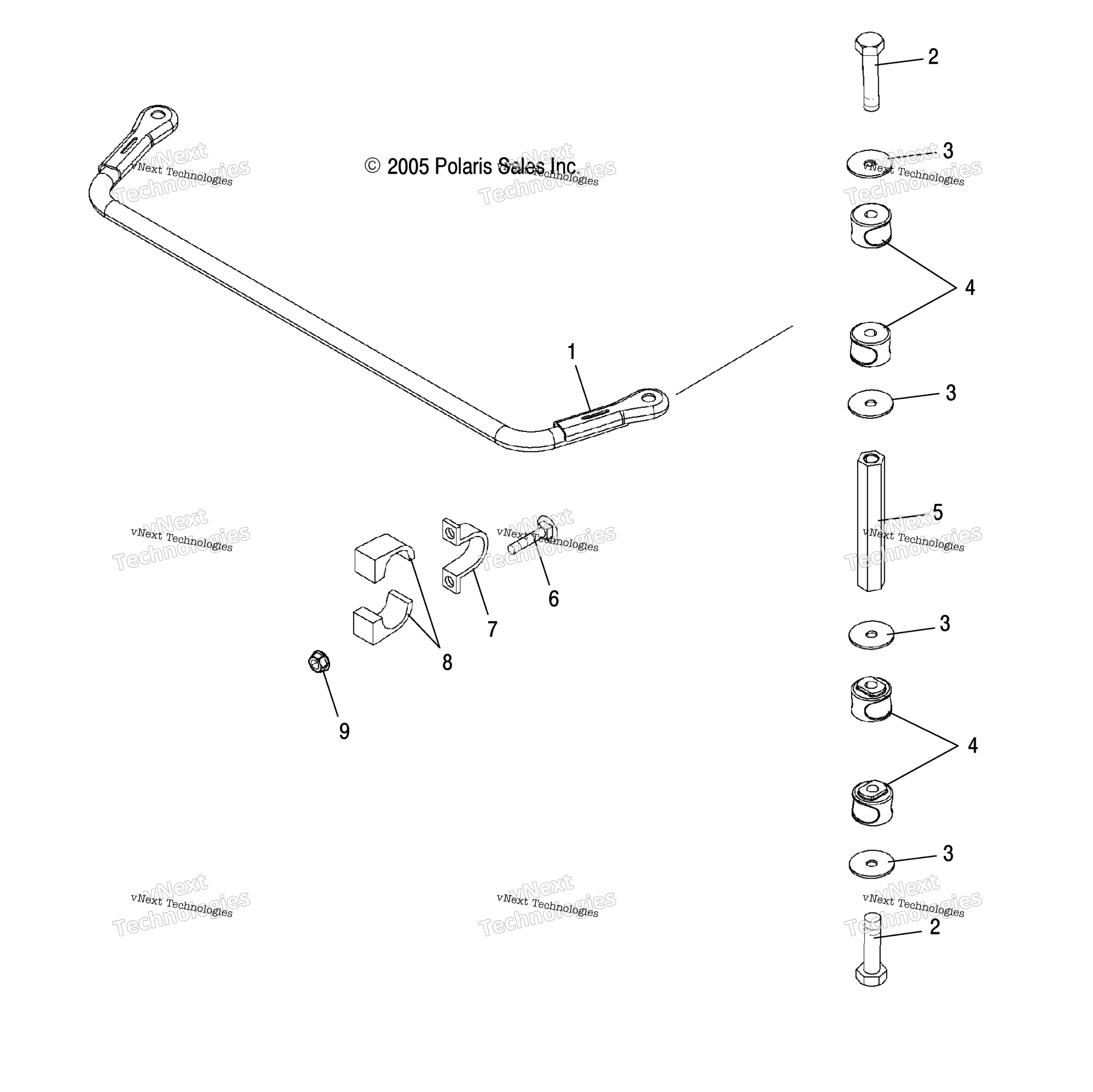 Stabilizer Bar, задний / Ab / Ac / Ad / Ae / Af